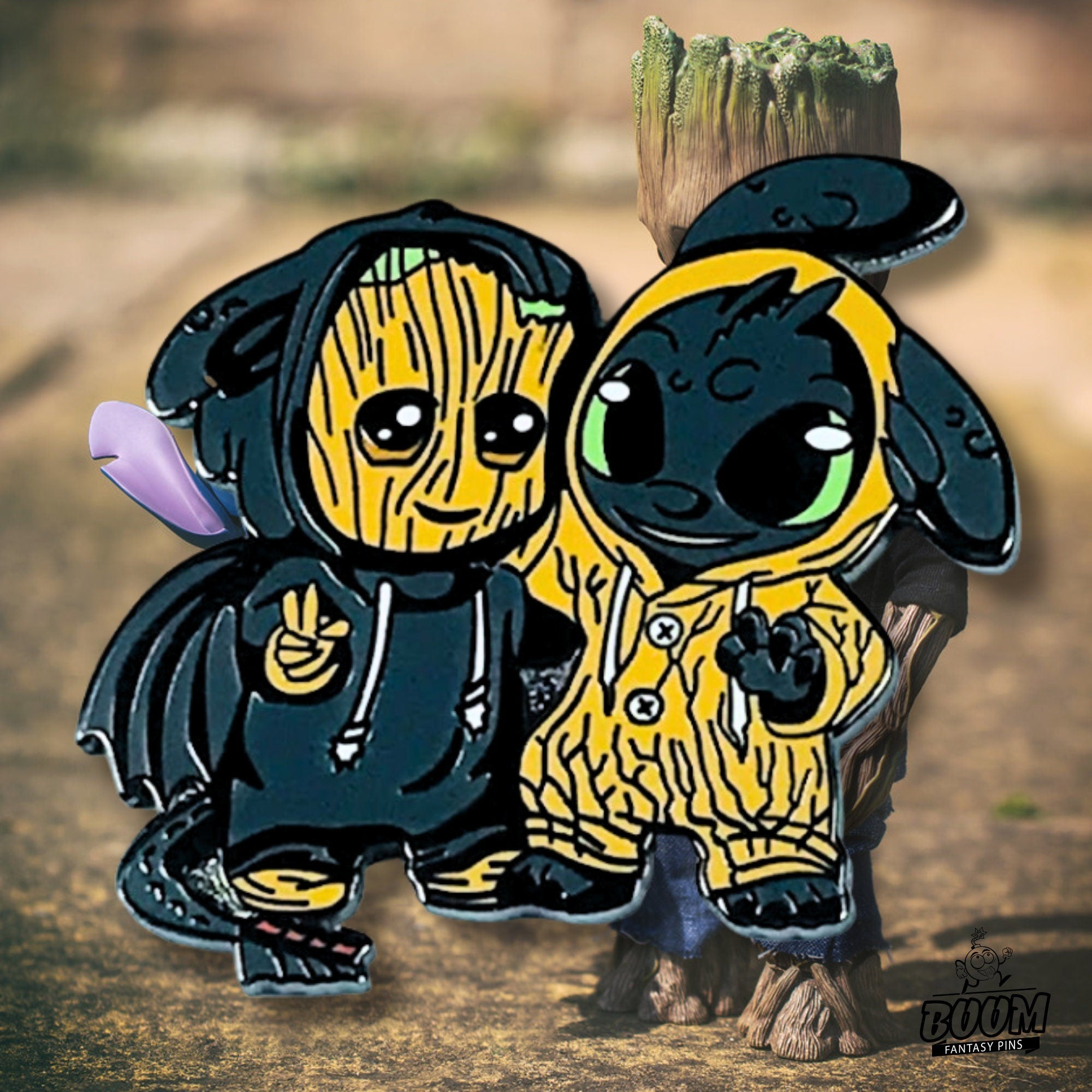 Pin's – Krokmou (Dragons) et Groot (Les Gardiens de la Galaxie) – Disney Fantasy