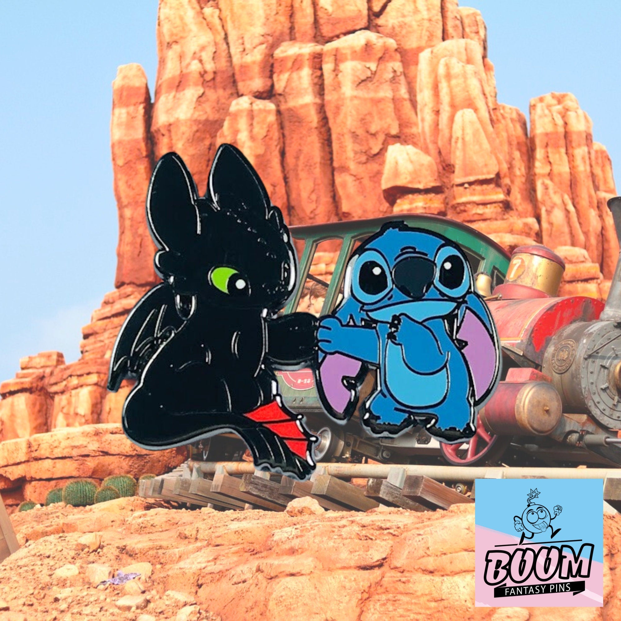 Épingle – Expérience 626 : Stitch de Lilo &amp; Stitch et Krokmou de Dragons – Disney Fantasy