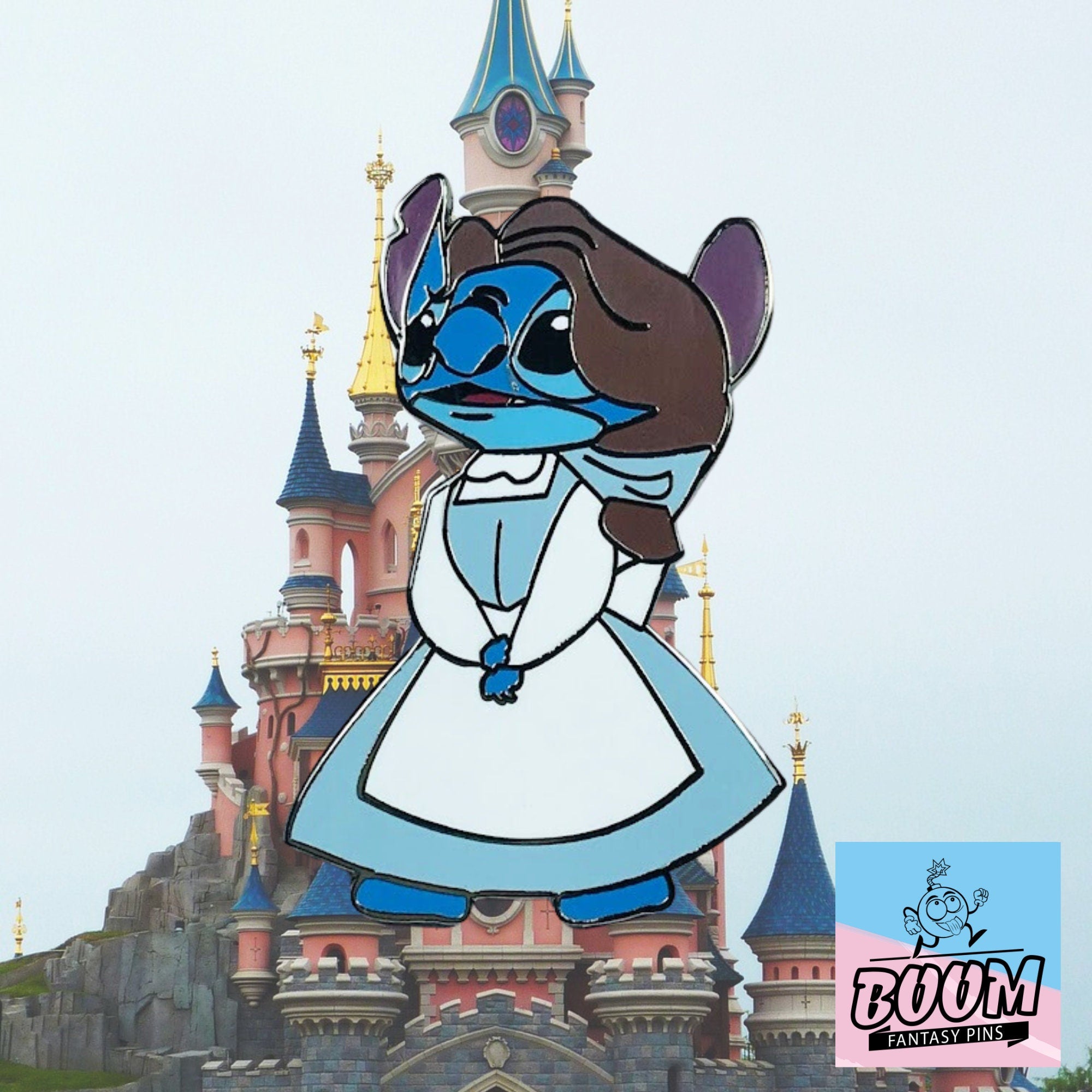 Pin – Stitch como la Princesa Bella de Lilo y Stitch – Disney Fantasy