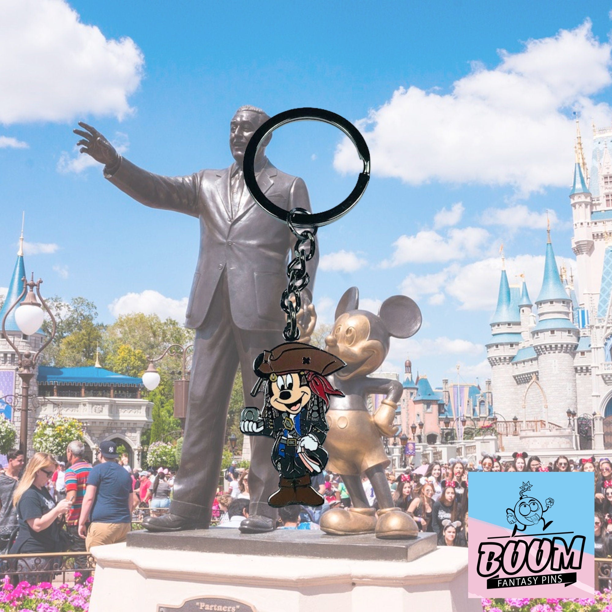 Porte-clés – Mickey Mouse dans le rôle de Jack Sparrow de Disney Fantasy – Disney Fantasy