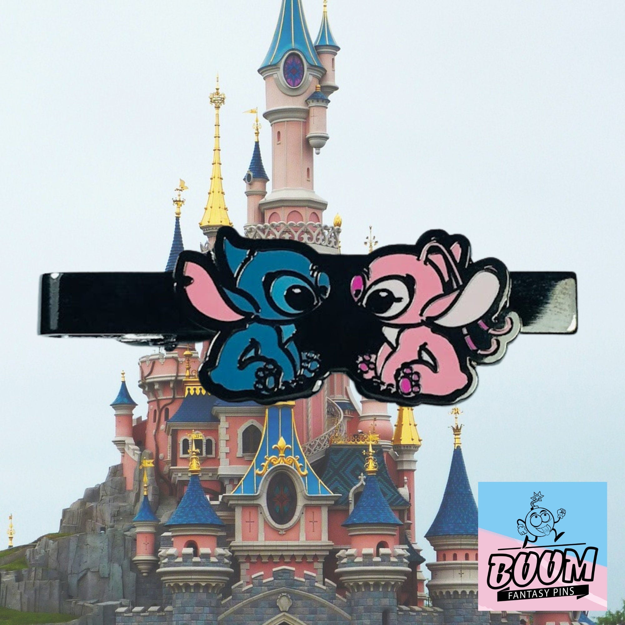 Tie Clip – Stitch and Angel from Lilo and Stitch – Disney Fantasy