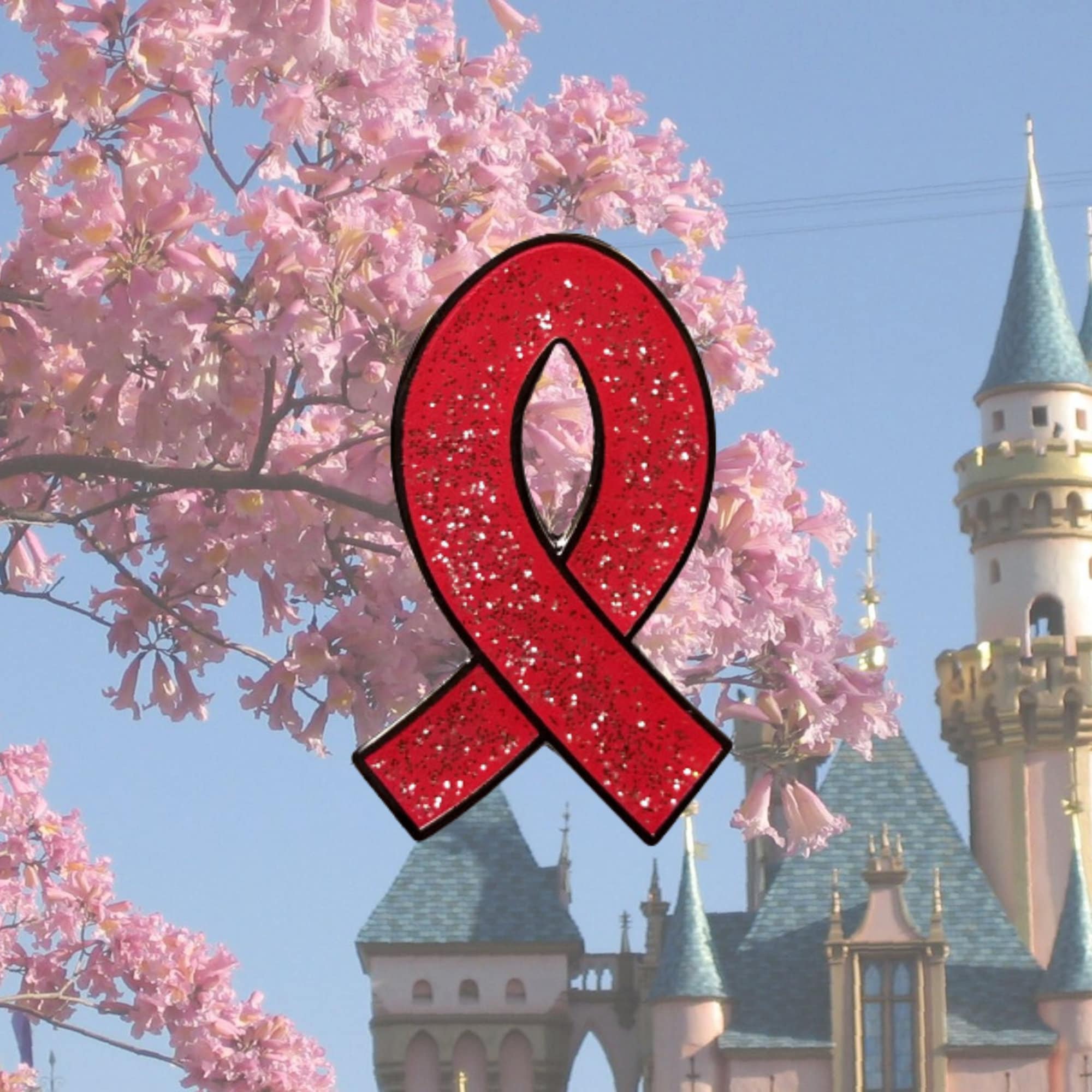 Pin – Corbata roja de concienciación de la Campaña de Concientización – Disney Fantasy
