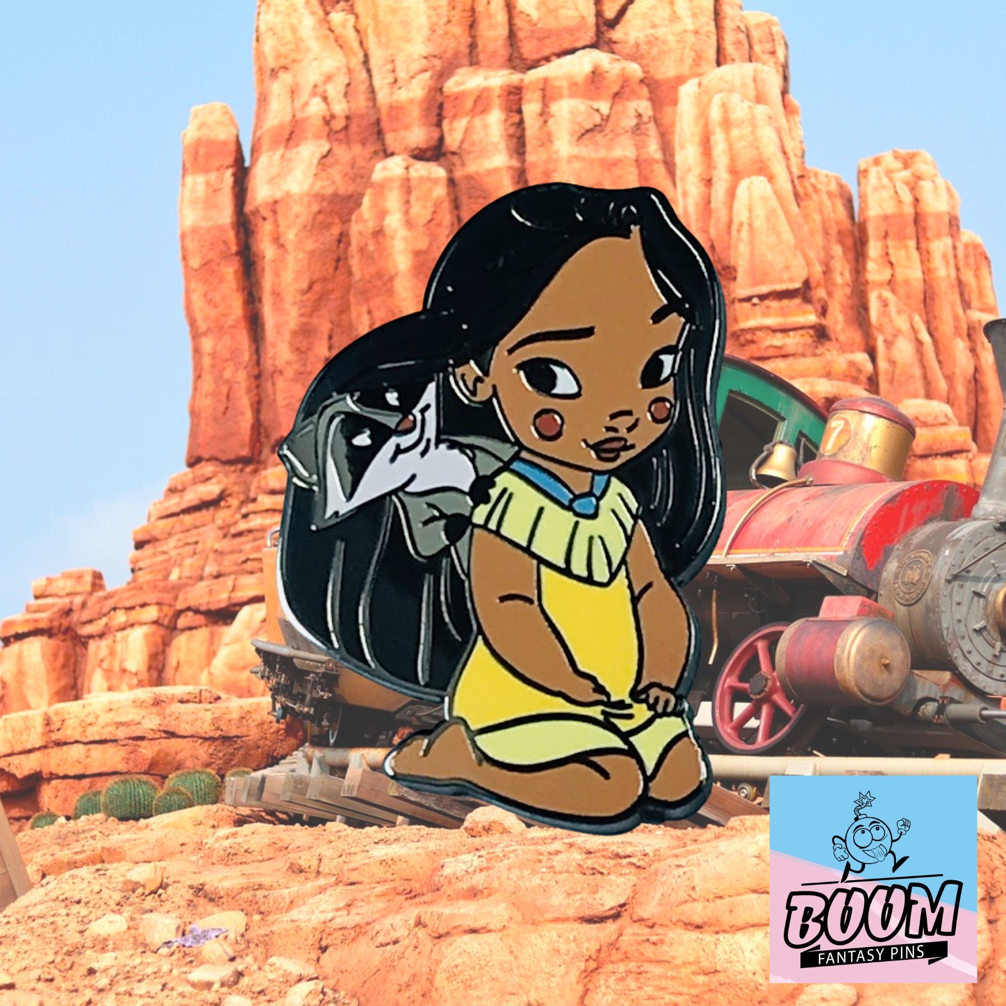 Pin – Bebé Pocahontas y Meeko de Pocahontas – Disney Fantasy