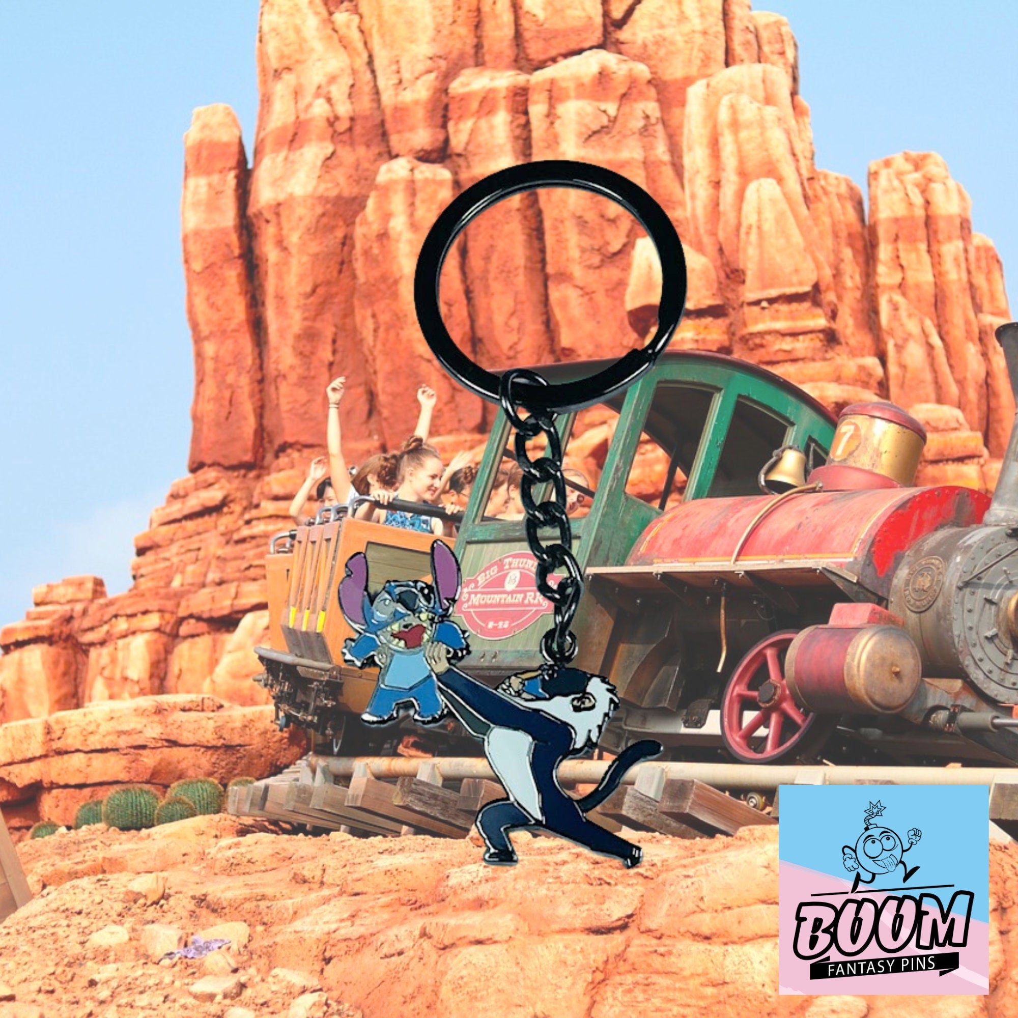 Llavero – Stitch con Rafiki de Lilo &amp; Stitch – Disney Fantasy