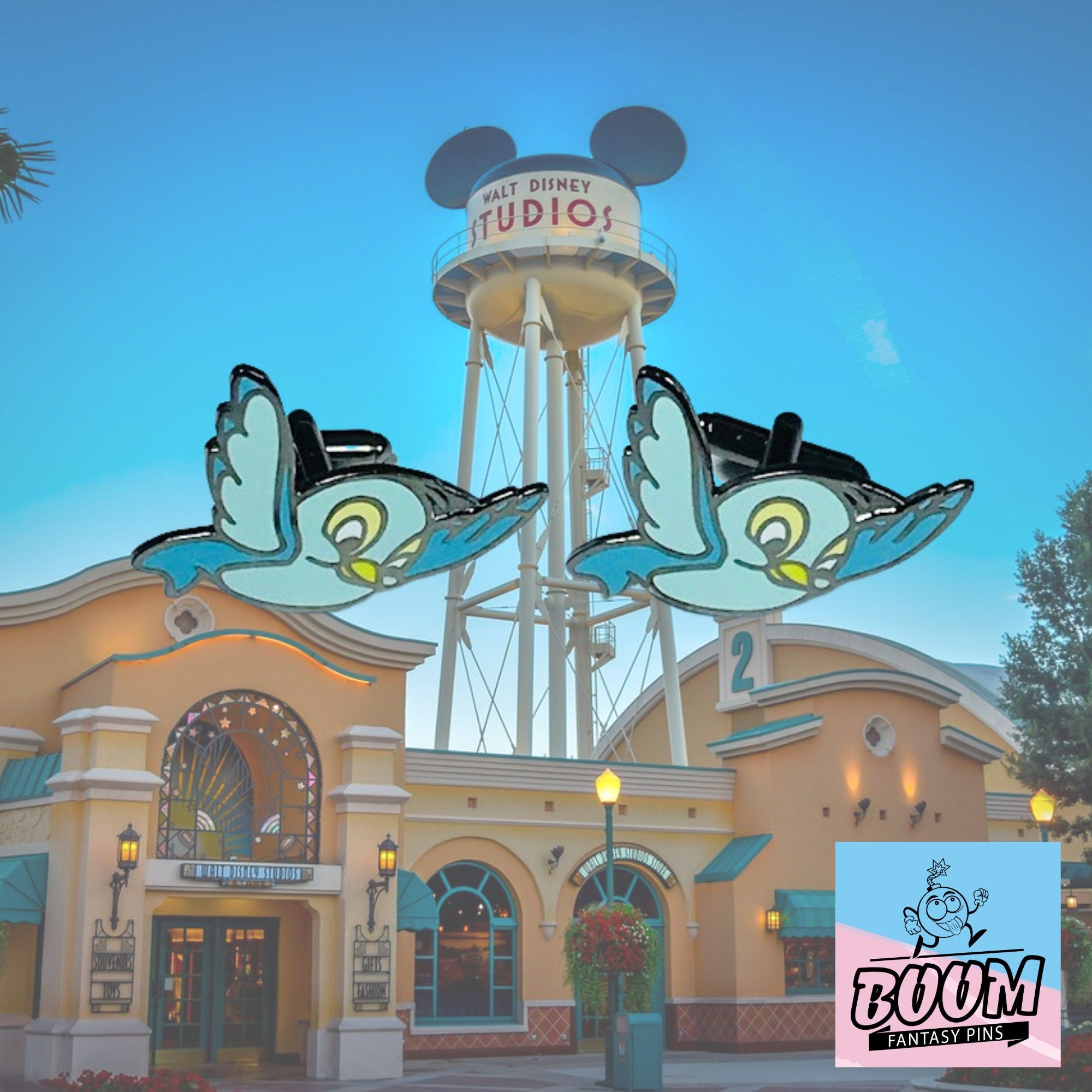 Boutons de manchette – Bambi et l'Oiseau bleu du film Bambi – Disney Fantasy