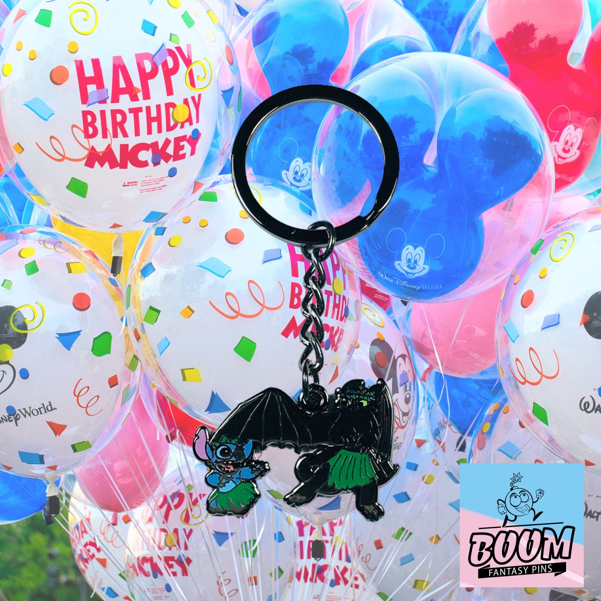 Llavero – Experimento 626 Stitch de Lilo &amp; Stitch y Desdentao de Cómo entrenar a tu dragón – Disney Fantasy