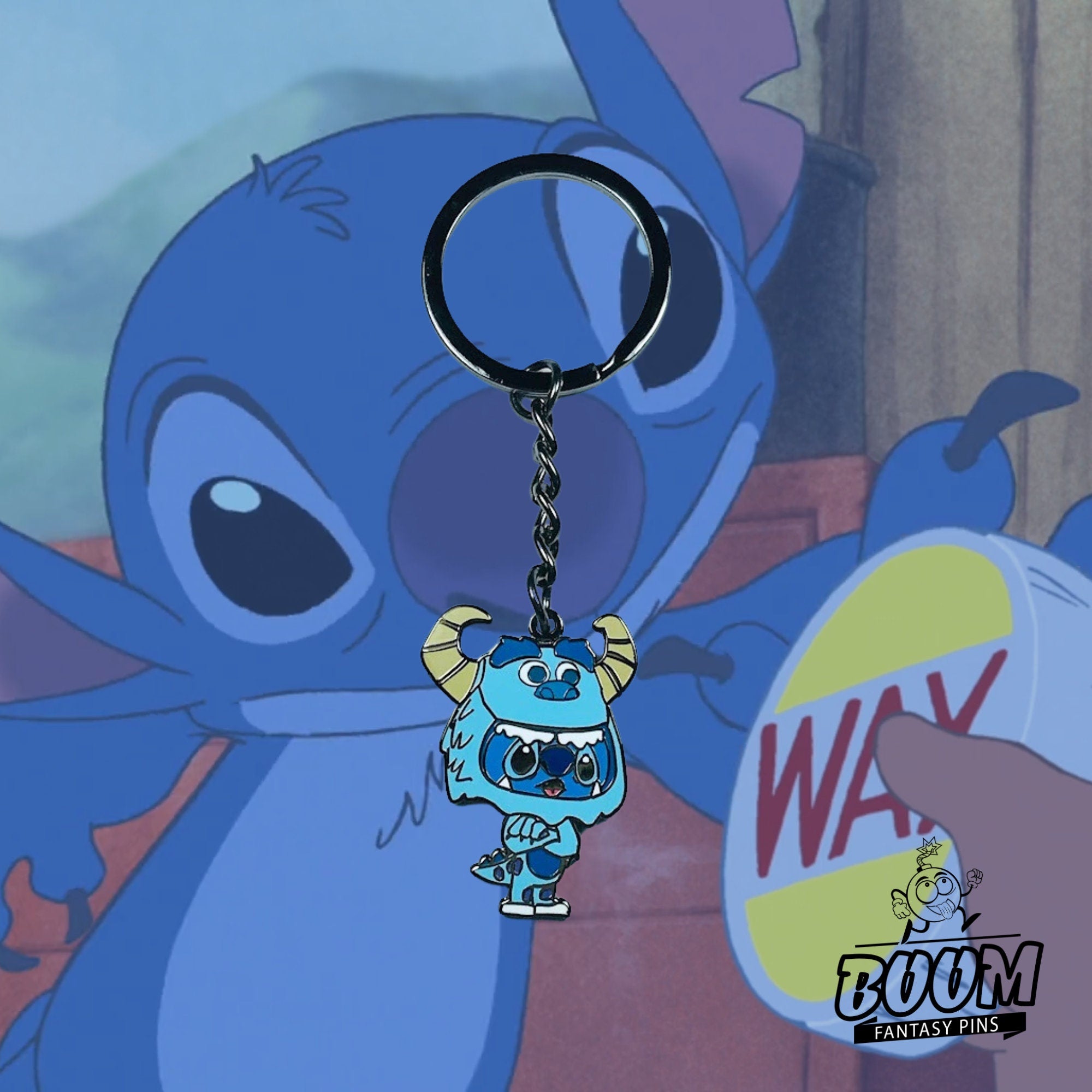 Llavero – Stitch como James P. Sullivan de Lilo &amp; Stitch – Disney Fantasy