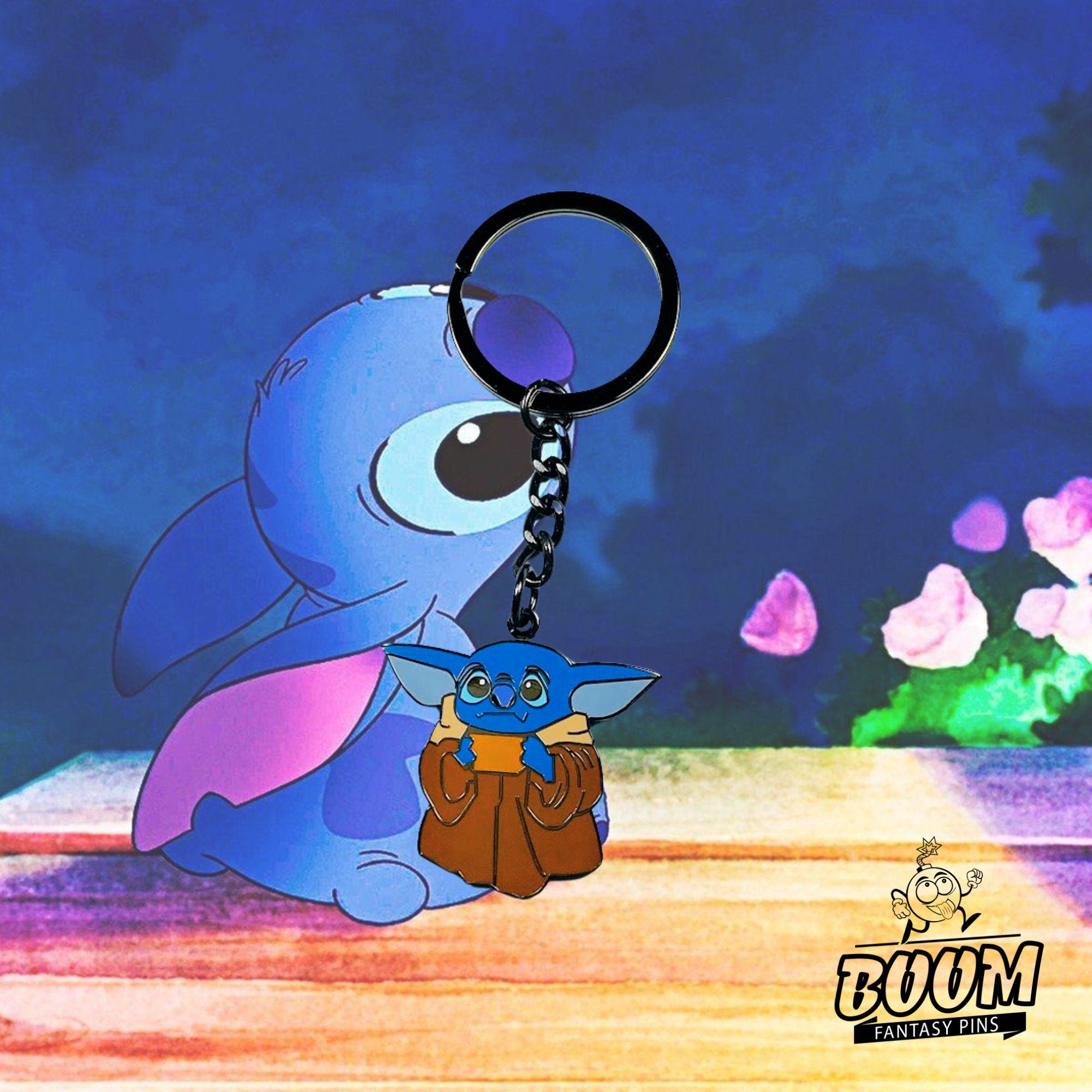 Keychain – Experiment 626 Stitch as Baby Yoda from Lilo & Stitch – Disney Fantasy