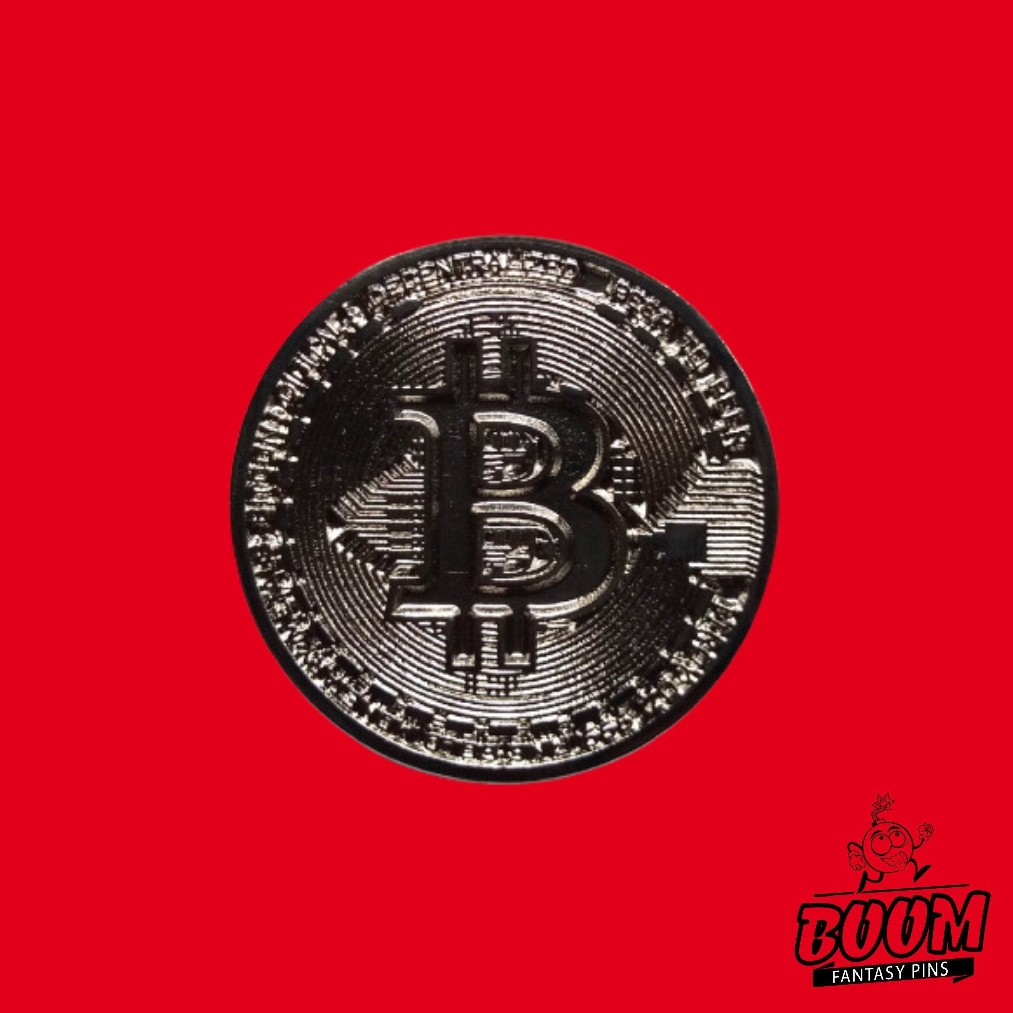 Pin – Protocolo Bitcoin de Criptomoneda – Moneda Digital Bitcoin Coleccionable
