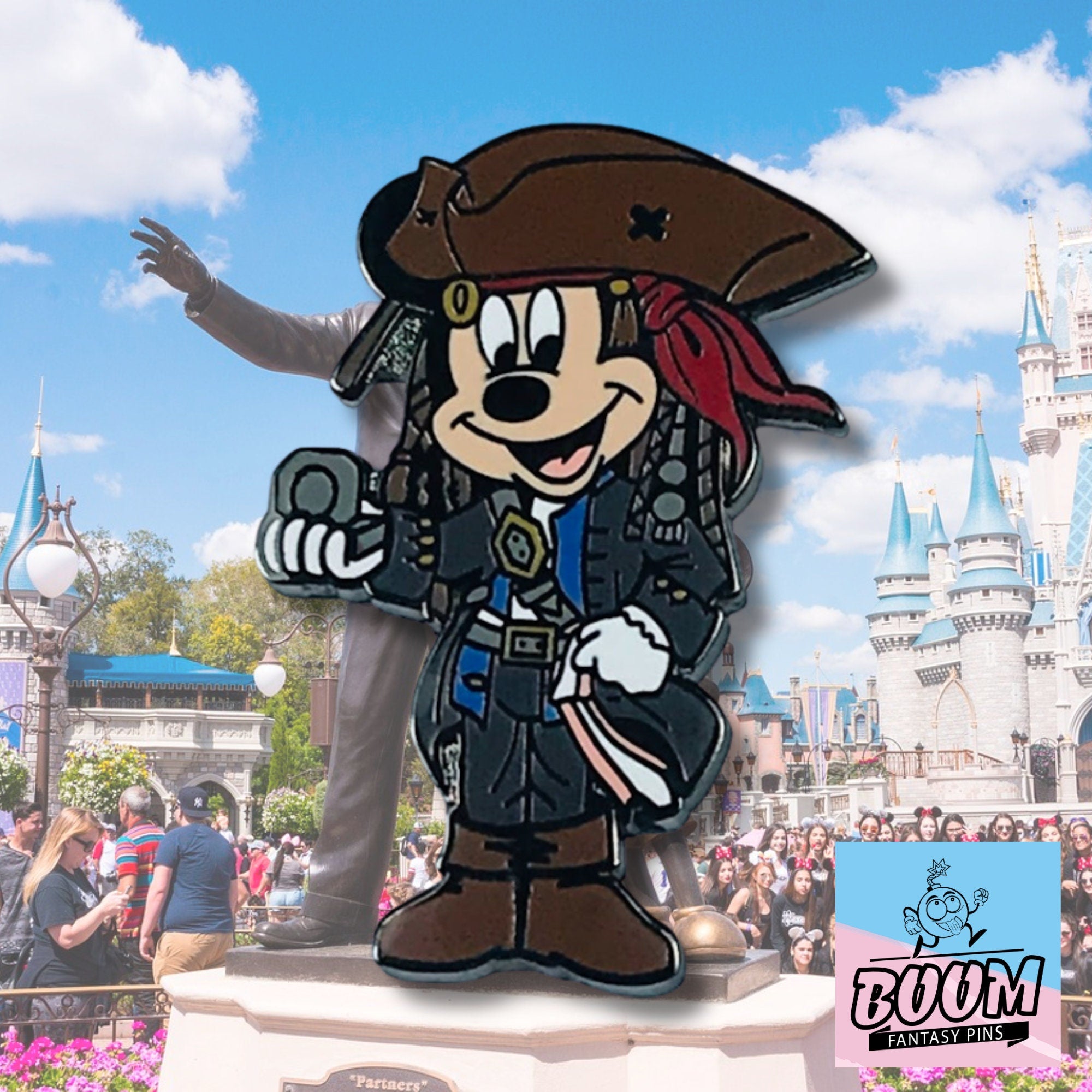 Pin – Mickey Mouse como Jack Sparrow de Piratas del Caribe – Disney Fantasy