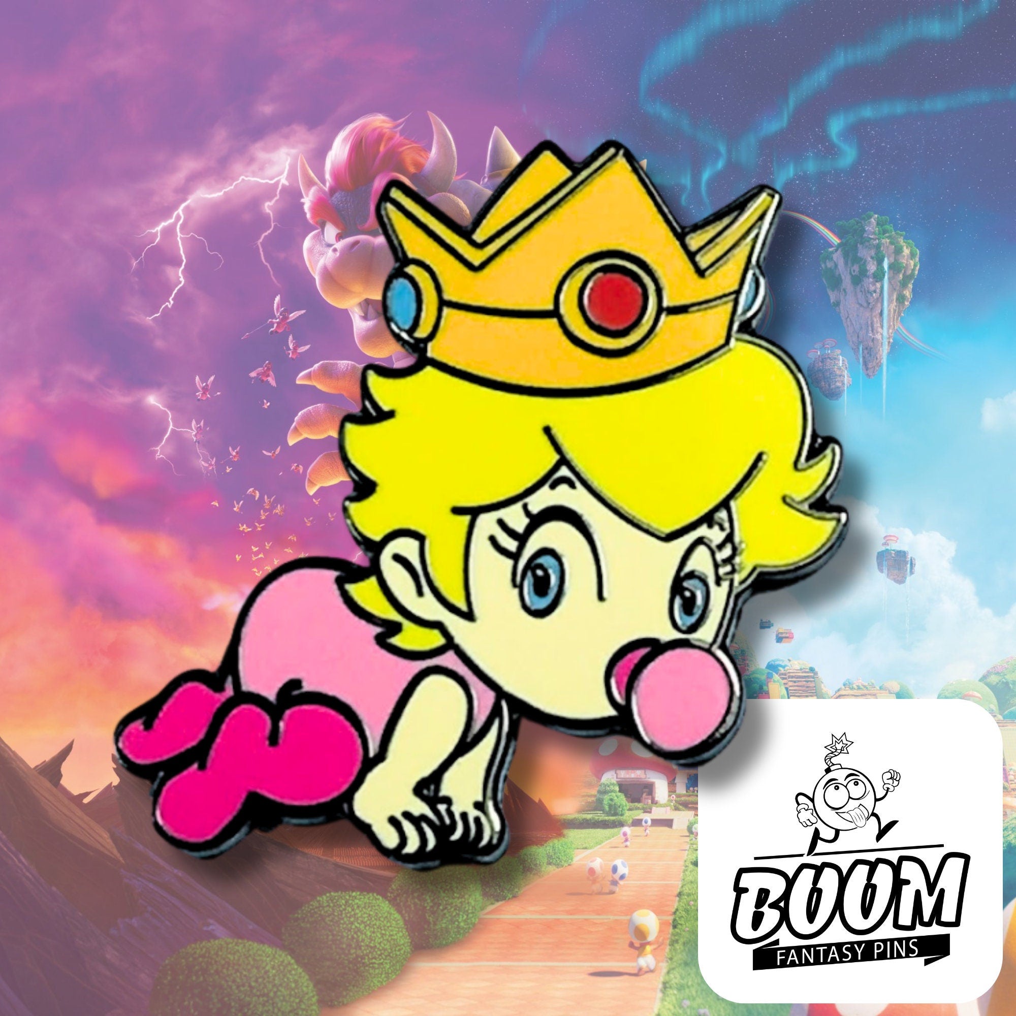 Pin – Princesa Peach de Mario Bros. Reino Champiñón – Disney Fantasy