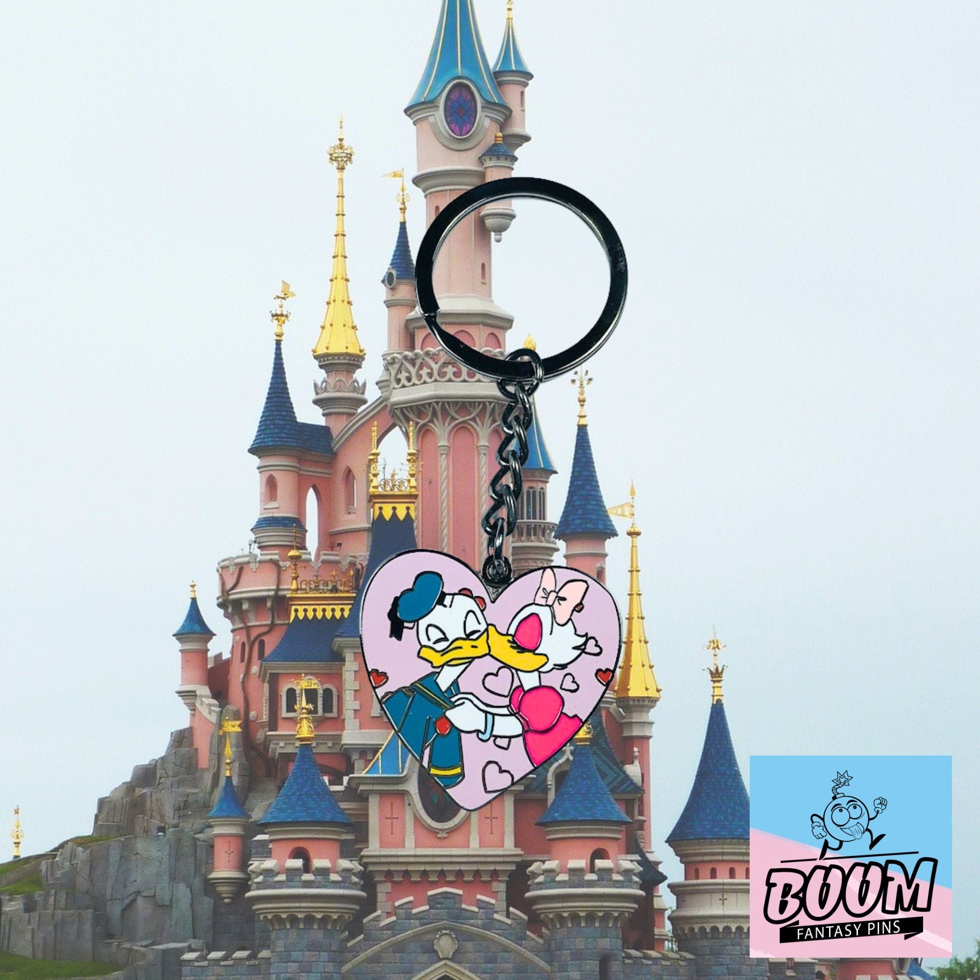 Porte-clés – Donald et Daisy Duck du film « Monsieur Duck sort » – Disney Fantasy