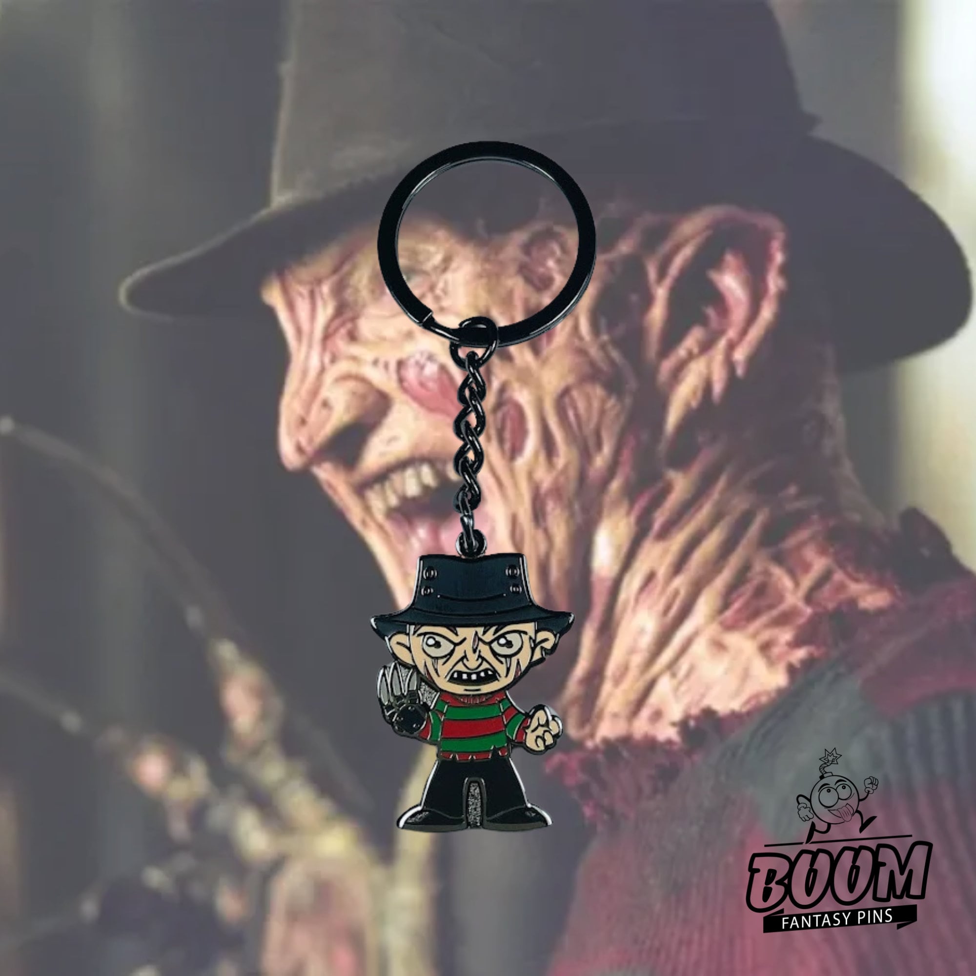Porte-clés – Freddy Krueger du film « Les Griffes de la nuit » de Wes Craven – Franchise « Les Griffes de la nuit »