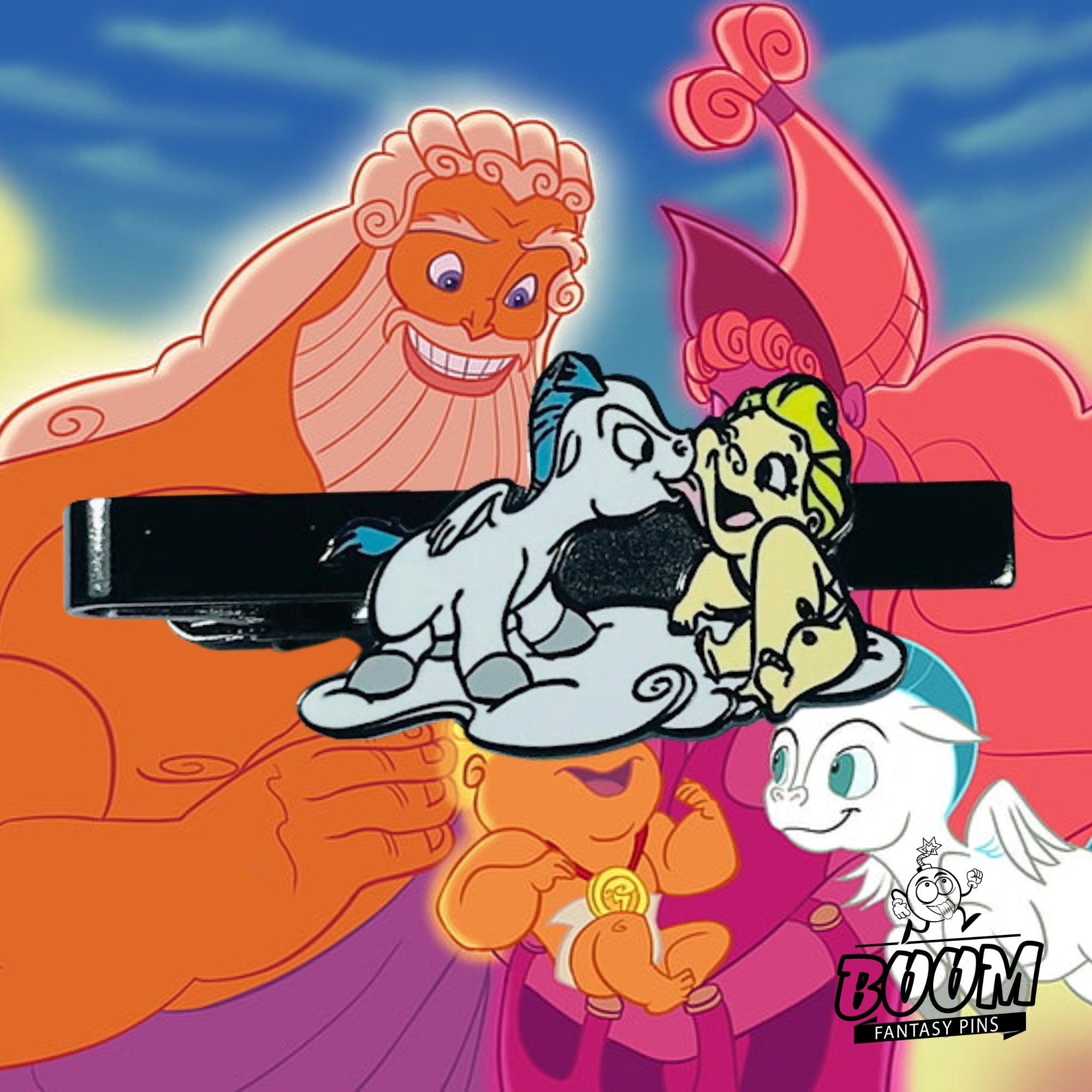 Pince à cravate – Pégase et Zeus enfant d'Hercule – Disney Fantasy