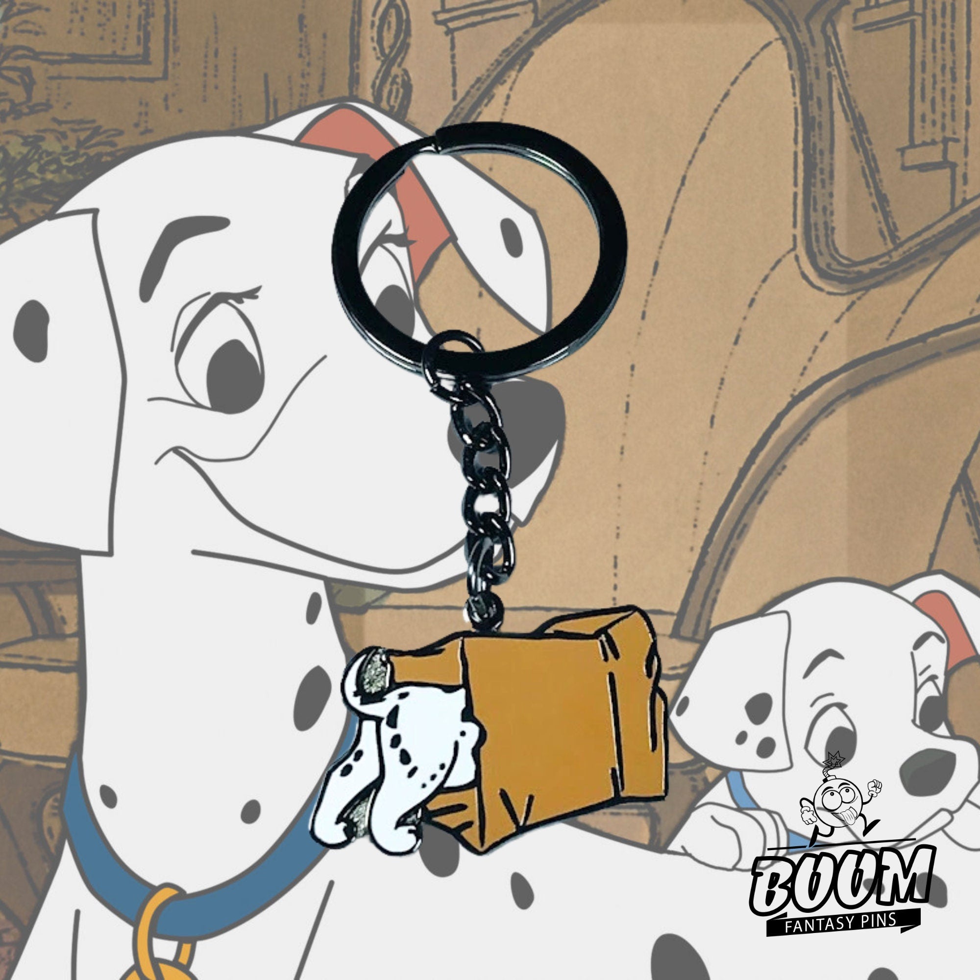 Porte-clés – Les chiots Pongo et Perdita des 101 Dalmatiens – Disney Fantasy