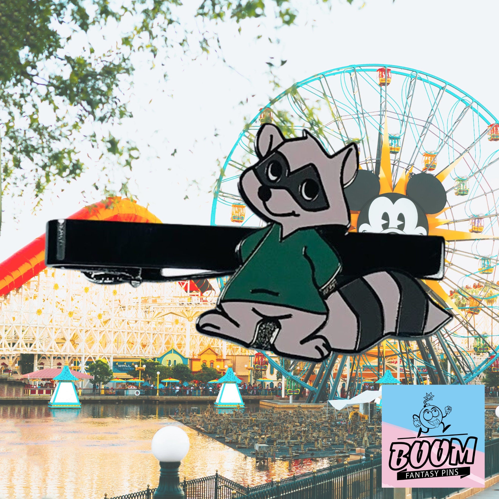 Pince à cravate – Raton laveur vert de Robin des Bois – Disney Fantasy