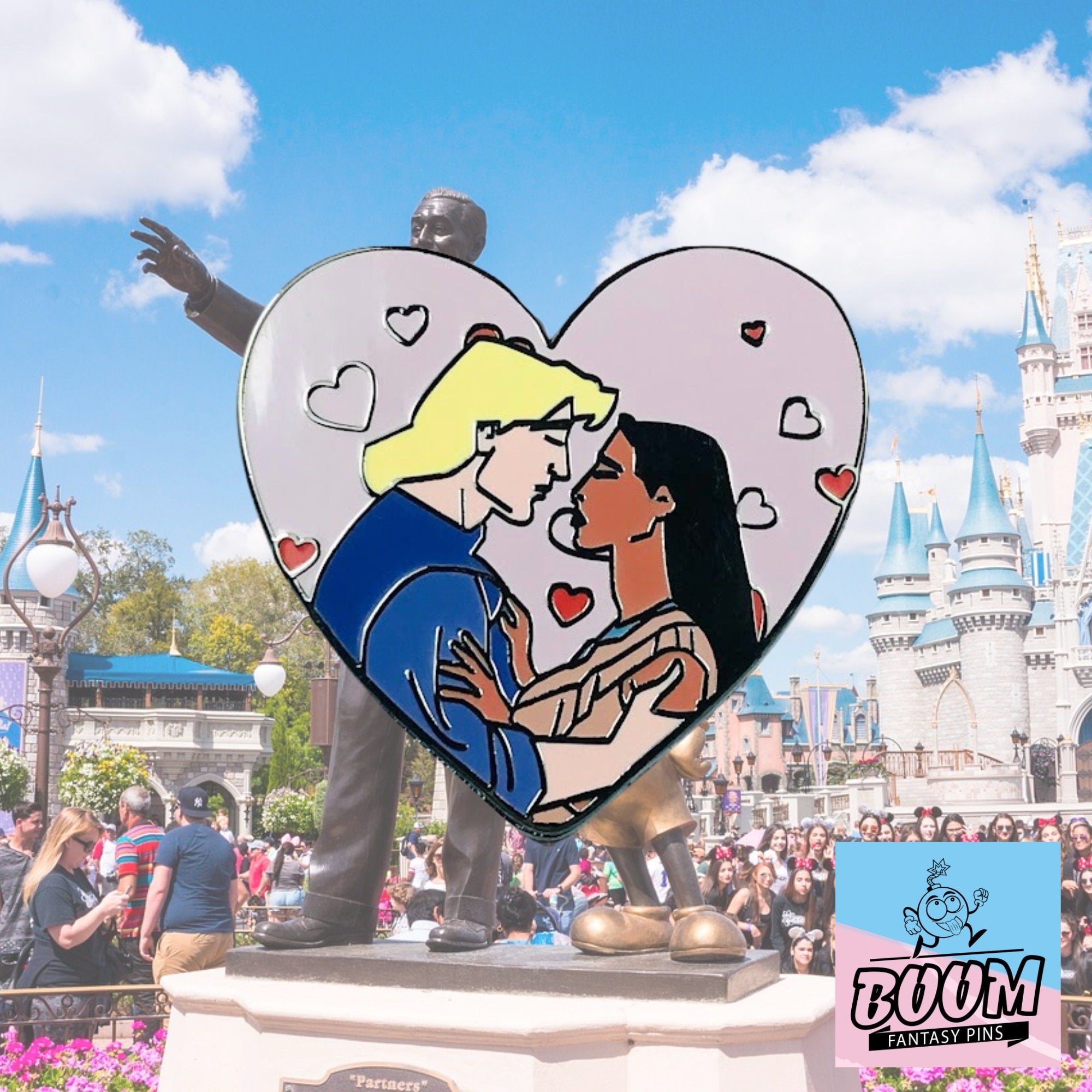 Pin's – Pocahontas et John Smith du film Pocahontas – Disney Fantasy