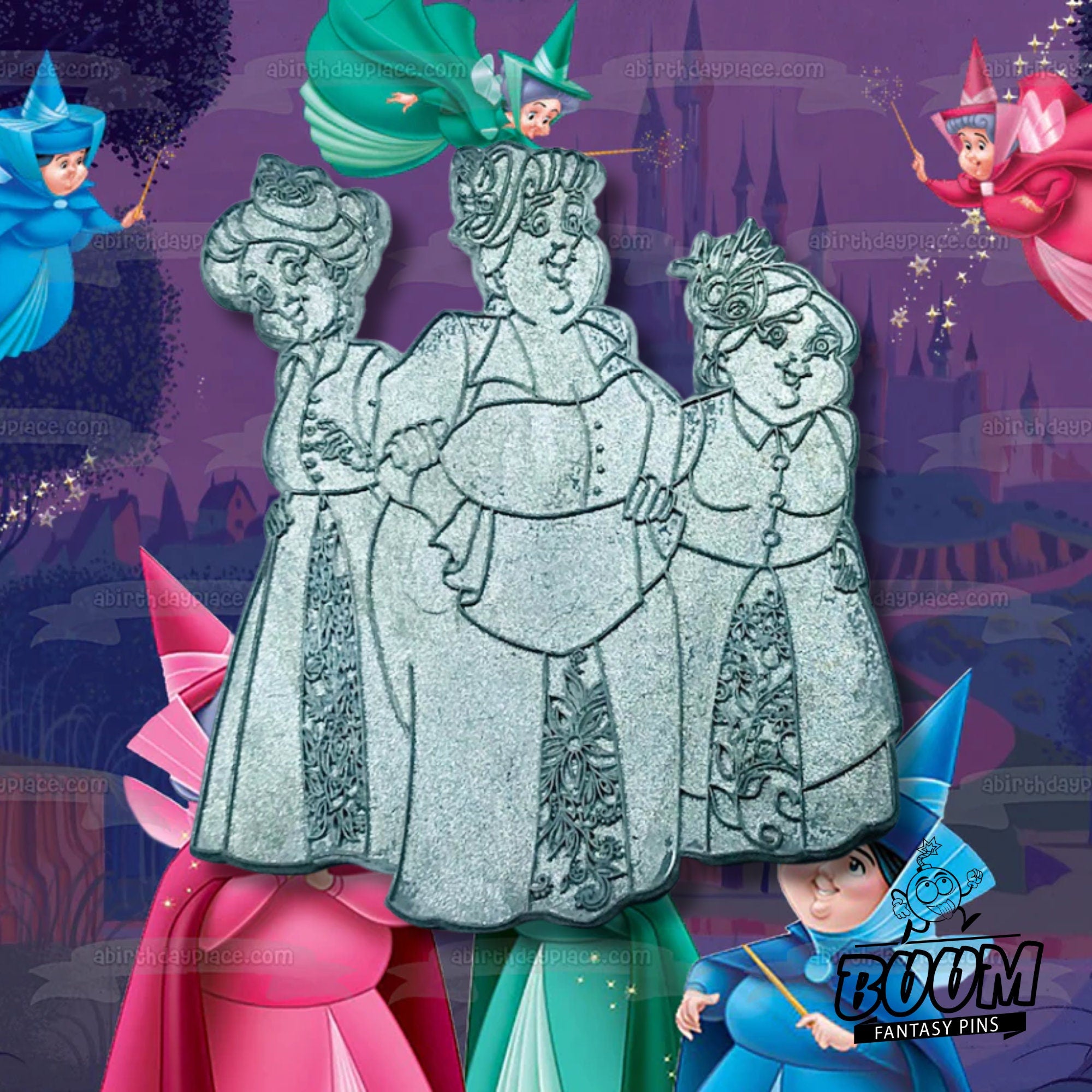 Épinglette – Flora, Fauna et Pimprenelle de La Belle au bois dormant – Disney Fantasy