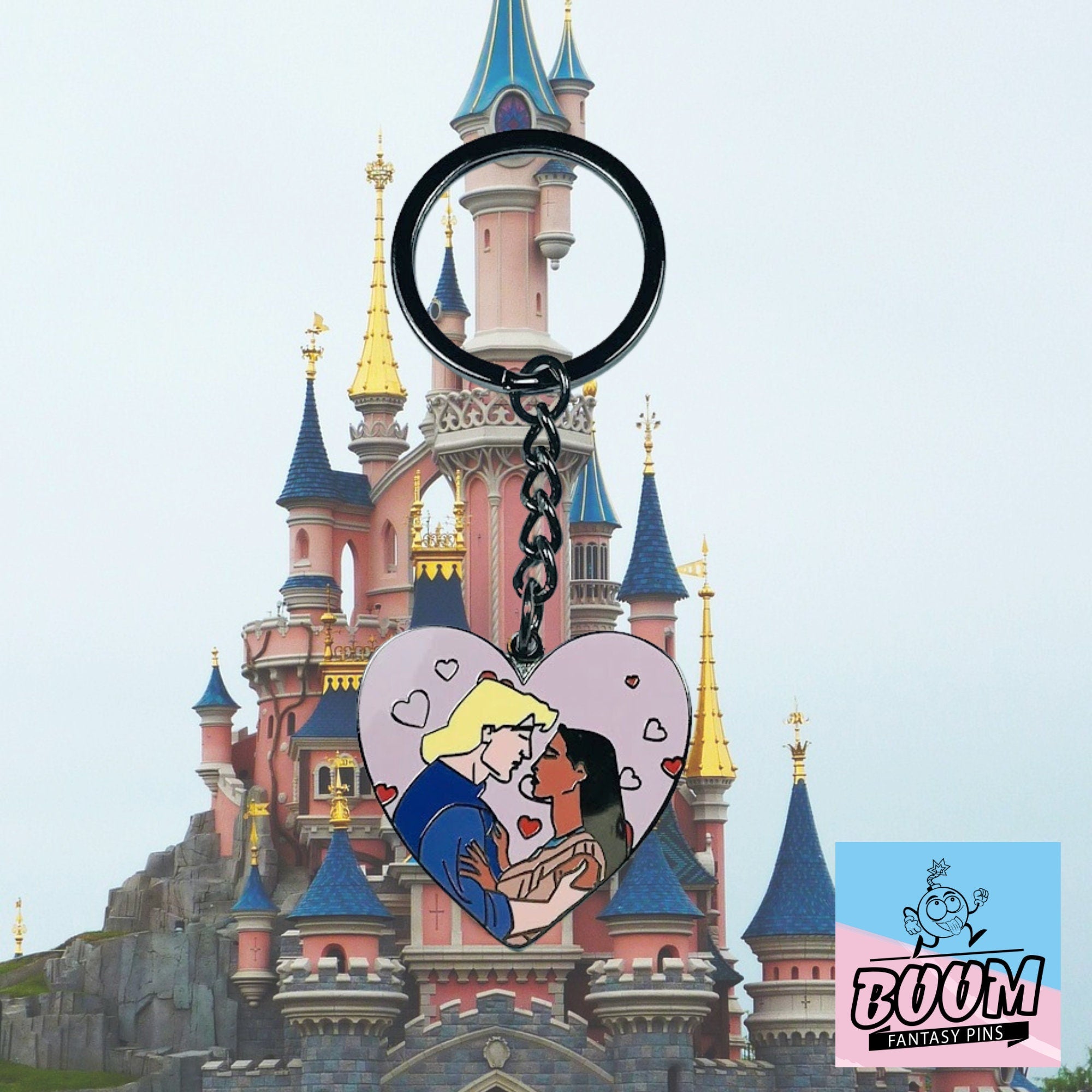 Porte-clés – Pocahontas et le capitaine John Smith du film Pocahontas – Disney Fantasy