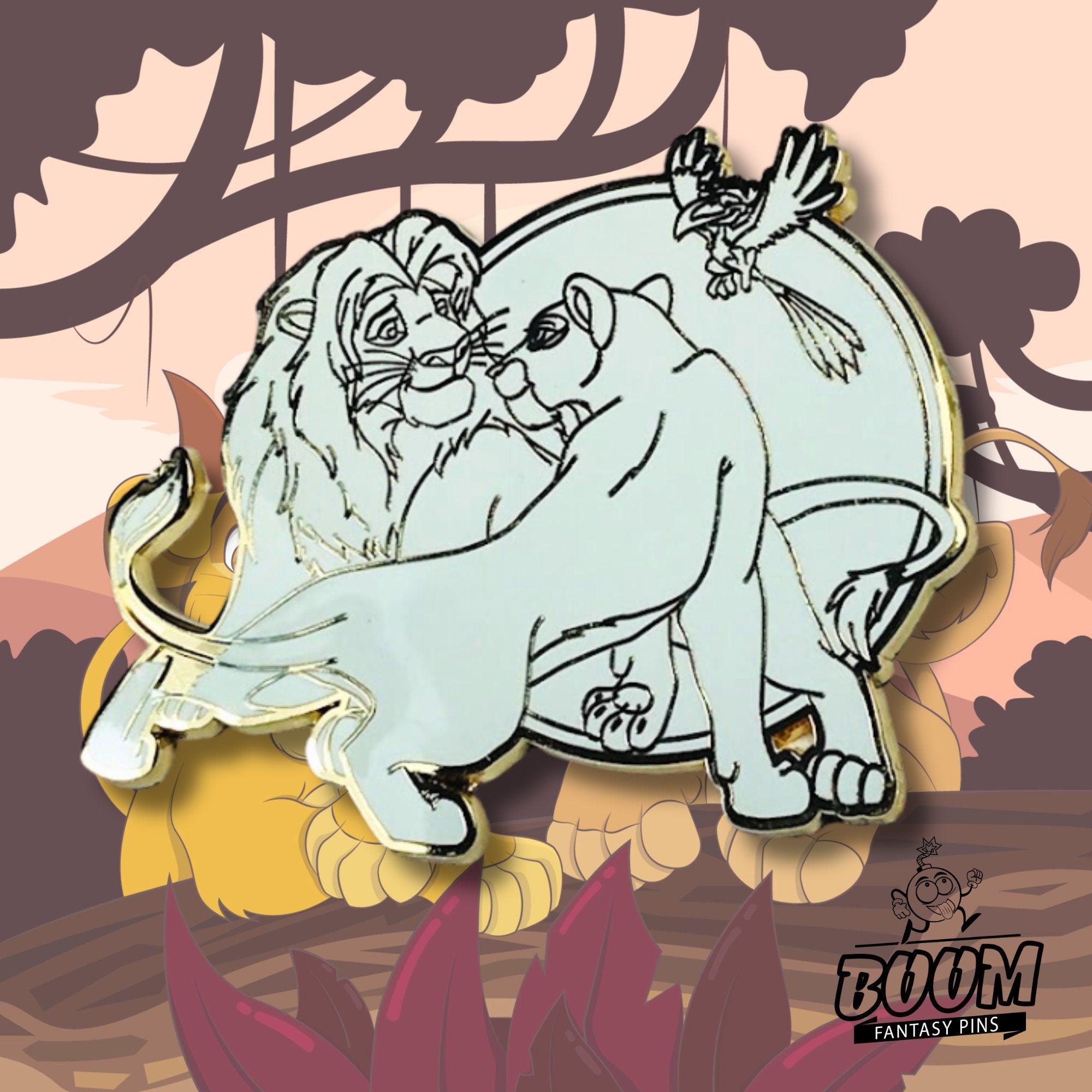 Pin – Simba Nala y Zazu de El Rey León Disney Fantasy