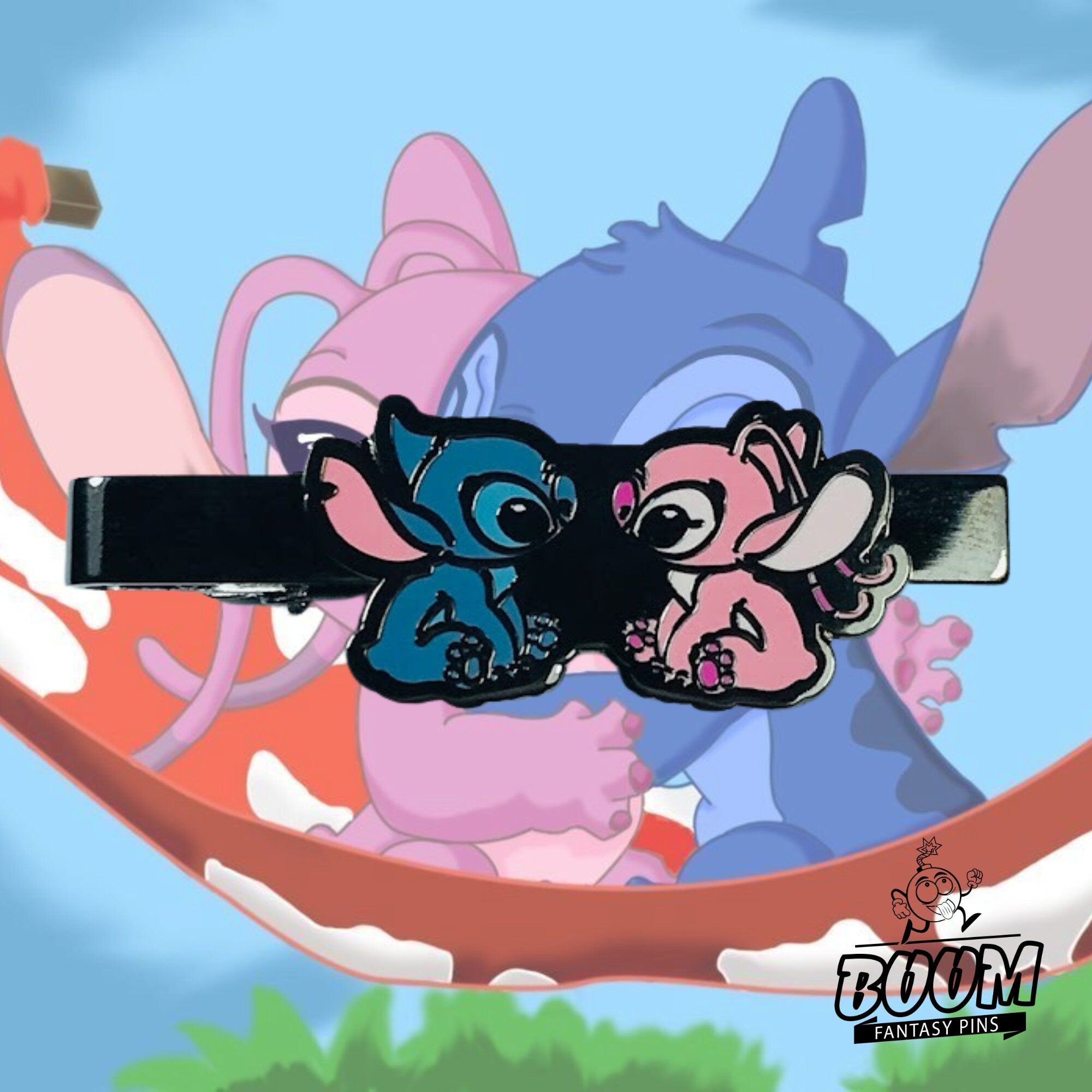 Tie Clip – Stitch and Angel from Lilo and Stitch – Disney Fantasy