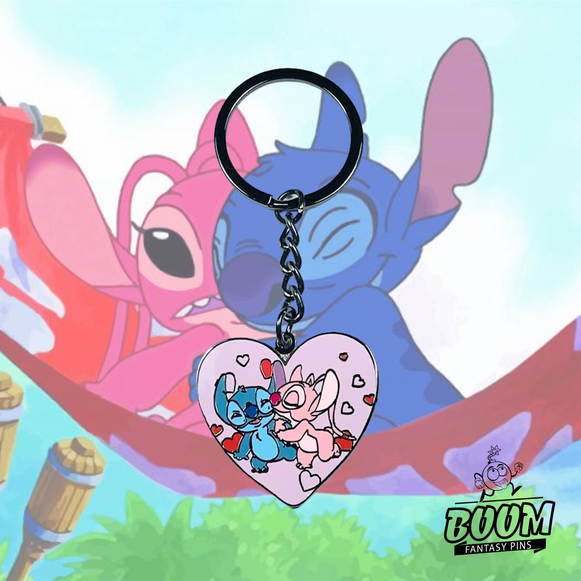 Llavero – Stitch y Ángel de Lilo &amp; Stitch – Disney Fantasy