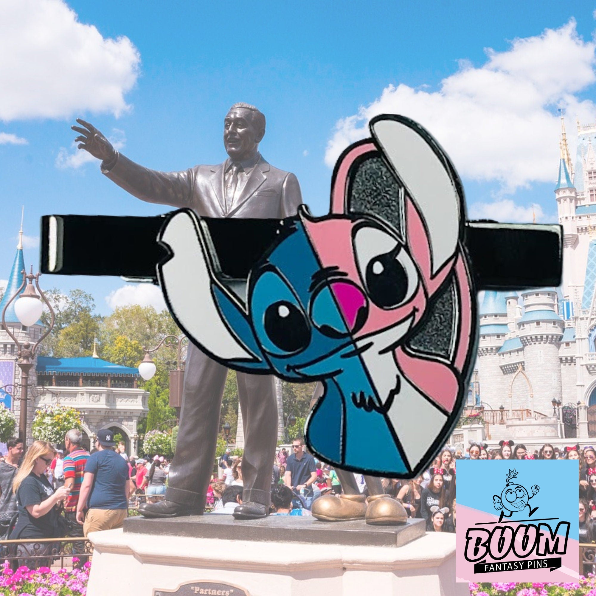 Tie Clip – Stitch and Angel from Lilo & Stitch – Disney Fantasy