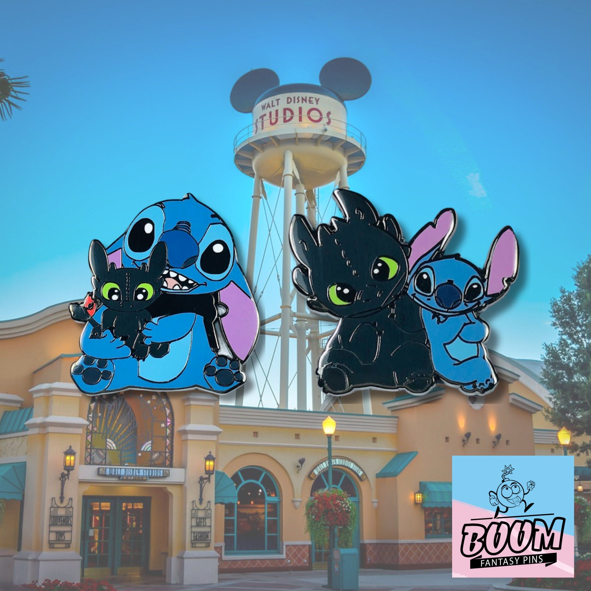 Pin – Stitch de Lilo &amp; Stitch y Desdentao de Cómo entrenar a tu dragón – Disney Fantasy