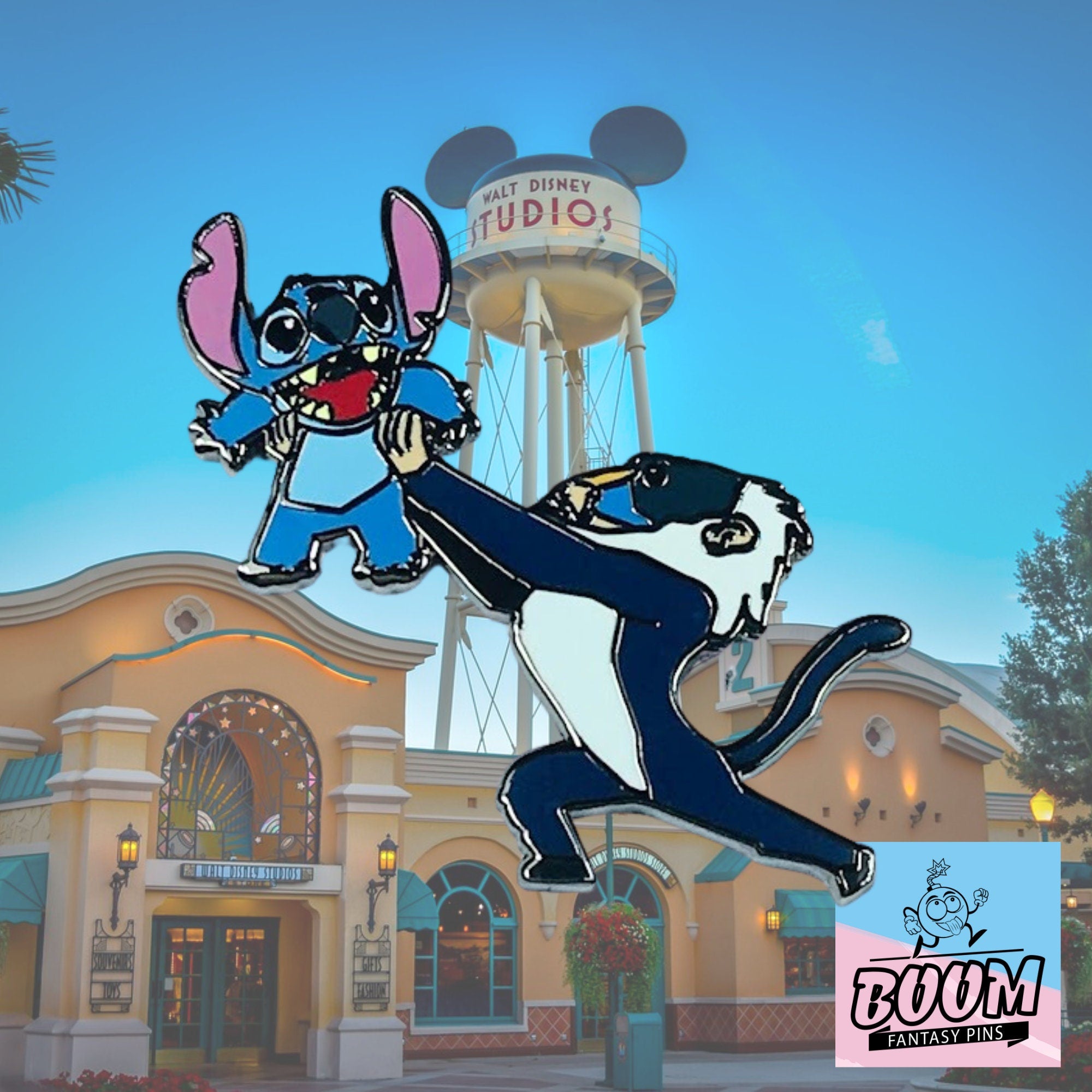 Pin's – Stitch de Lilo &amp; Stitch et Rafiki du Roi Lion – Disney Fantasy