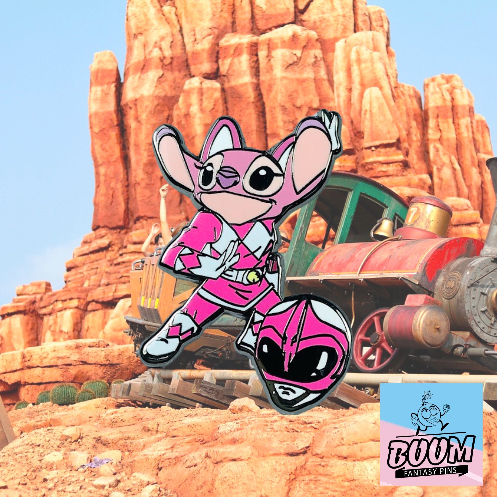 Pin – Angel as Pink Ranger from Lilo and Stitch – Disney Fantasy