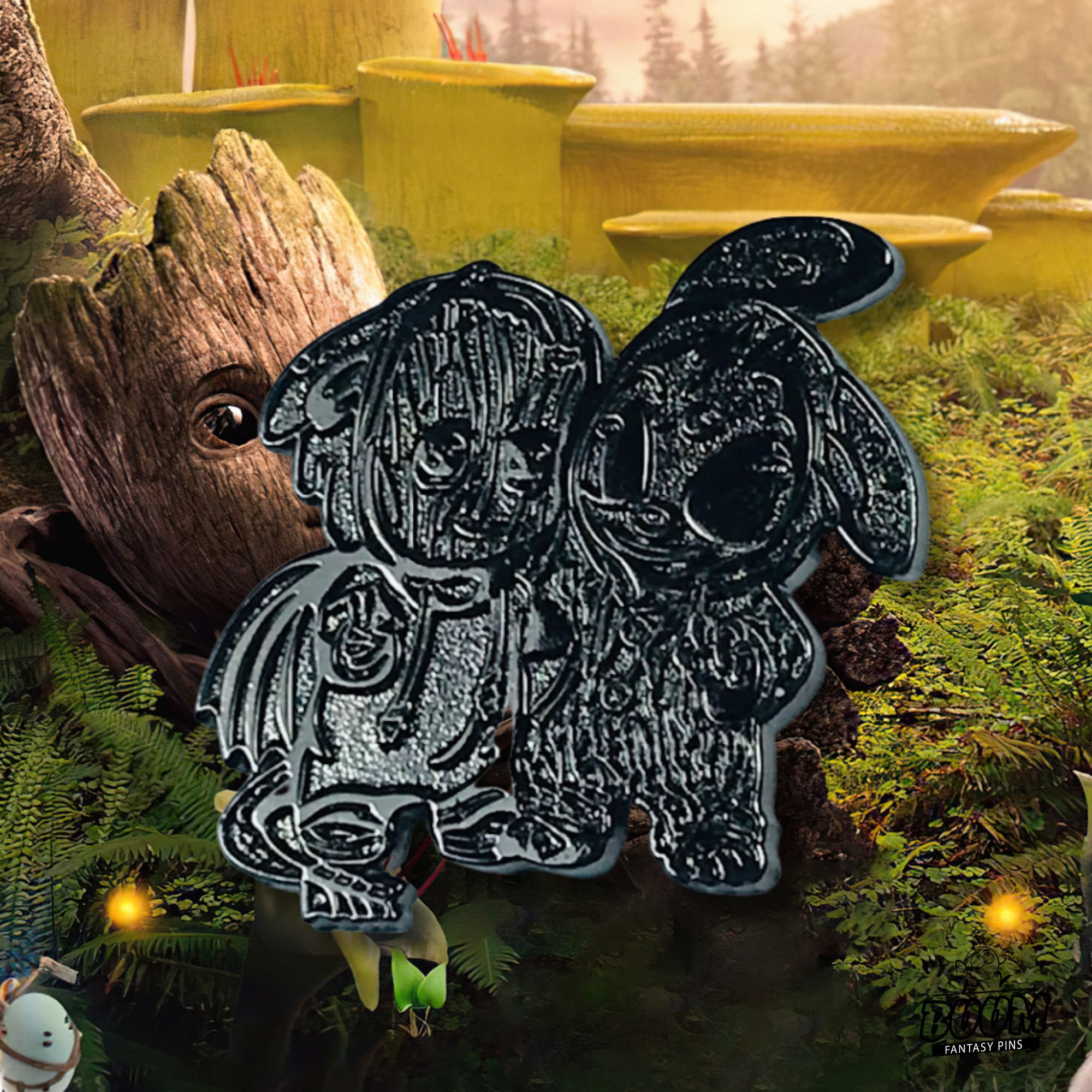 Pin's – Groot des Gardiens de la Galaxie et Stitch de Lilo &amp; Stitch – Disney Fantasy