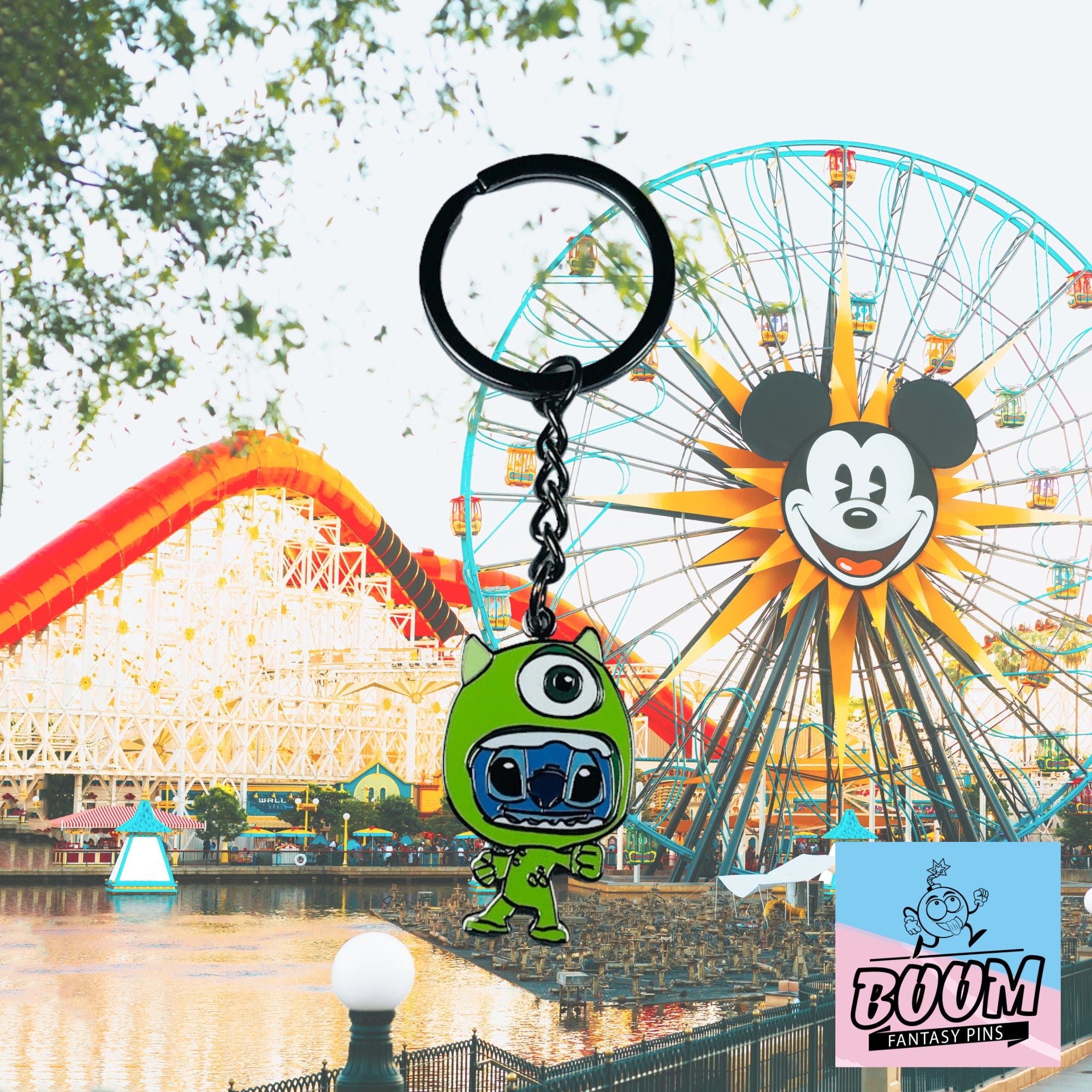 Llavero – Experimento 626 Stitch como Mike Wazowski de Lilo y Stitch Disney Fantasy