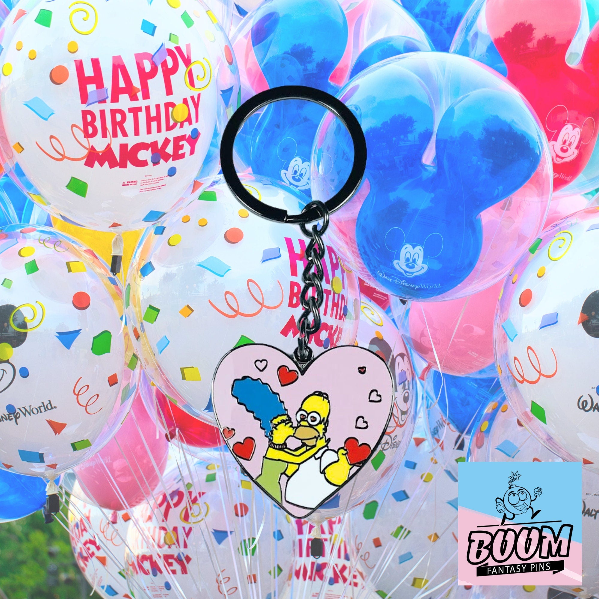 Llavero – Homer Simpson y Marge Simpson de Los Simpson – Disney Fantasy