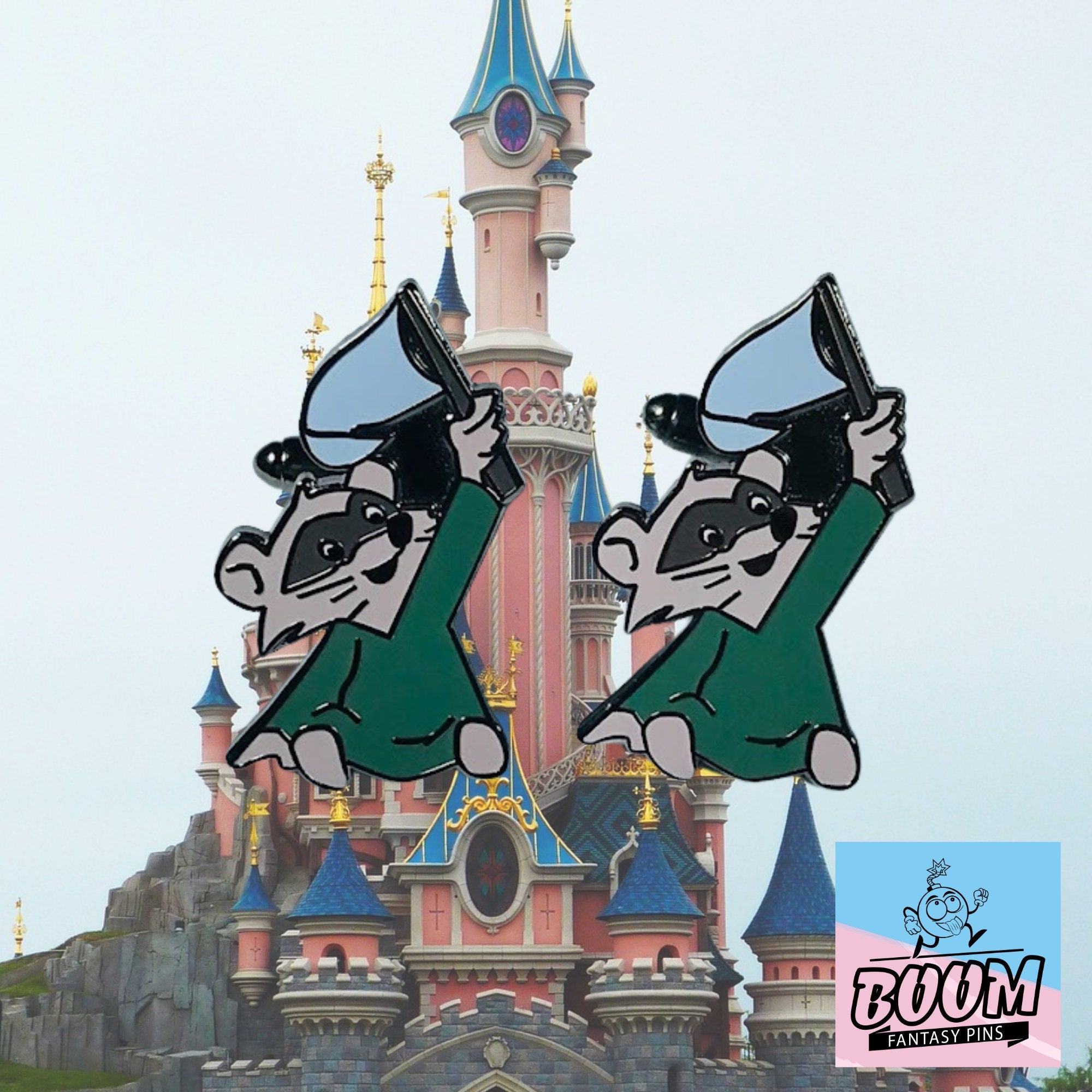 Cufflinks – Blue Flag Raccoon from Robin Hood – Disney Fantasy