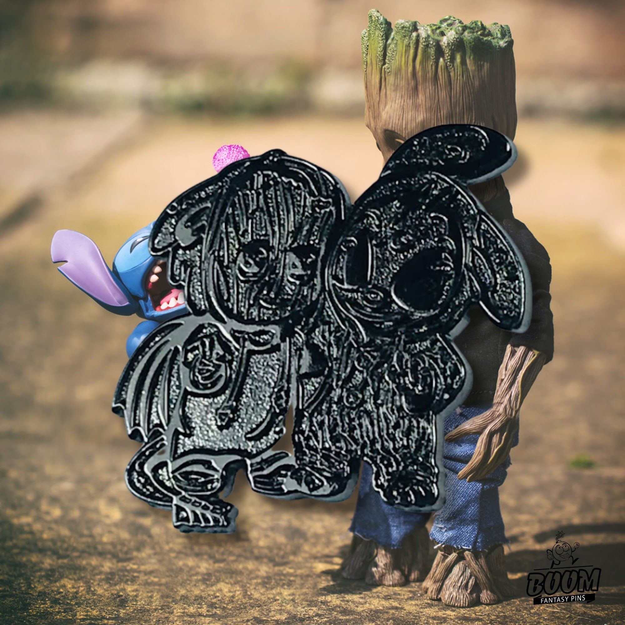 Pin's – Groot des Gardiens de la Galaxie et Stitch de Lilo &amp; Stitch – Disney Fantasy