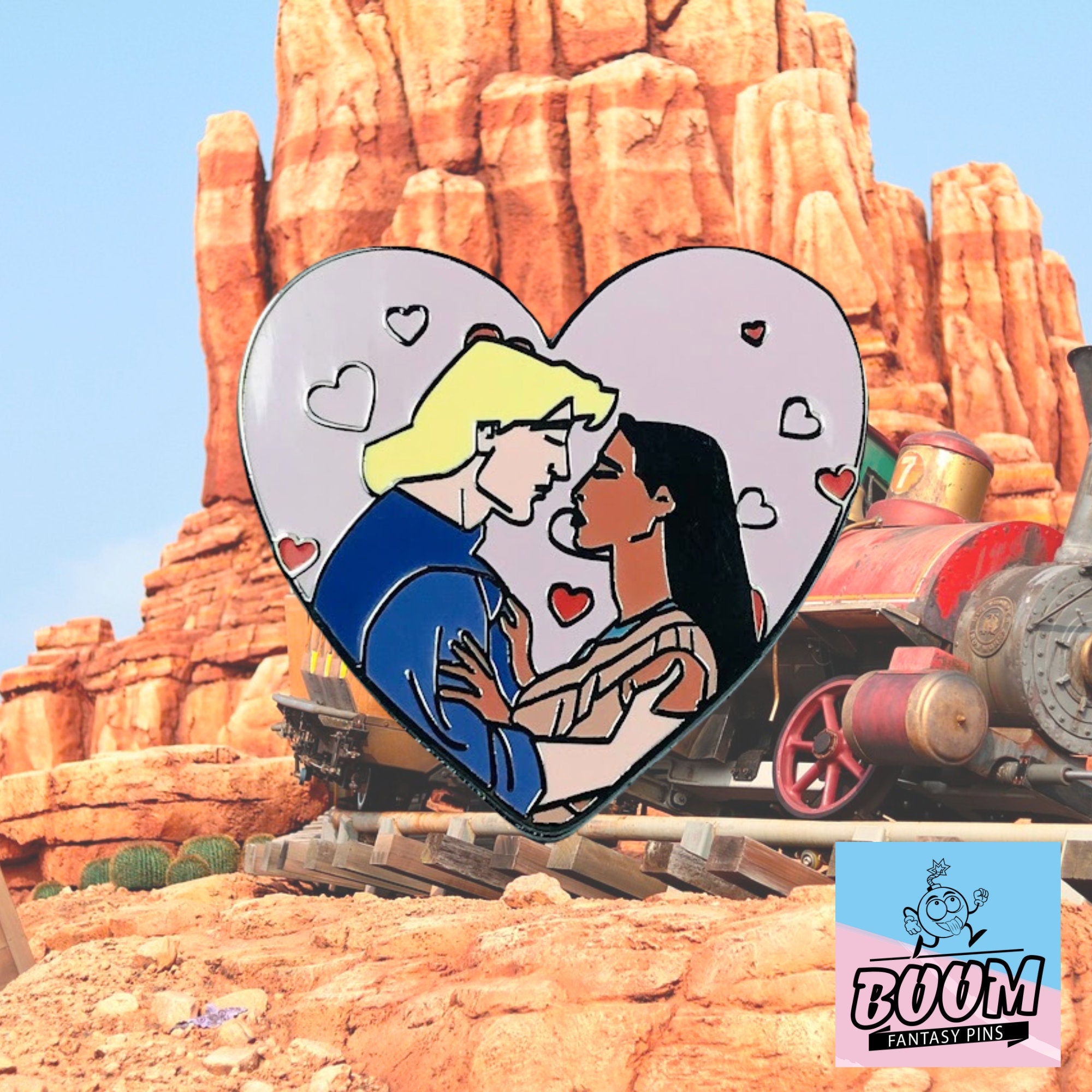 Pin's – Pocahontas et John Smith du film Pocahontas – Disney Fantasy