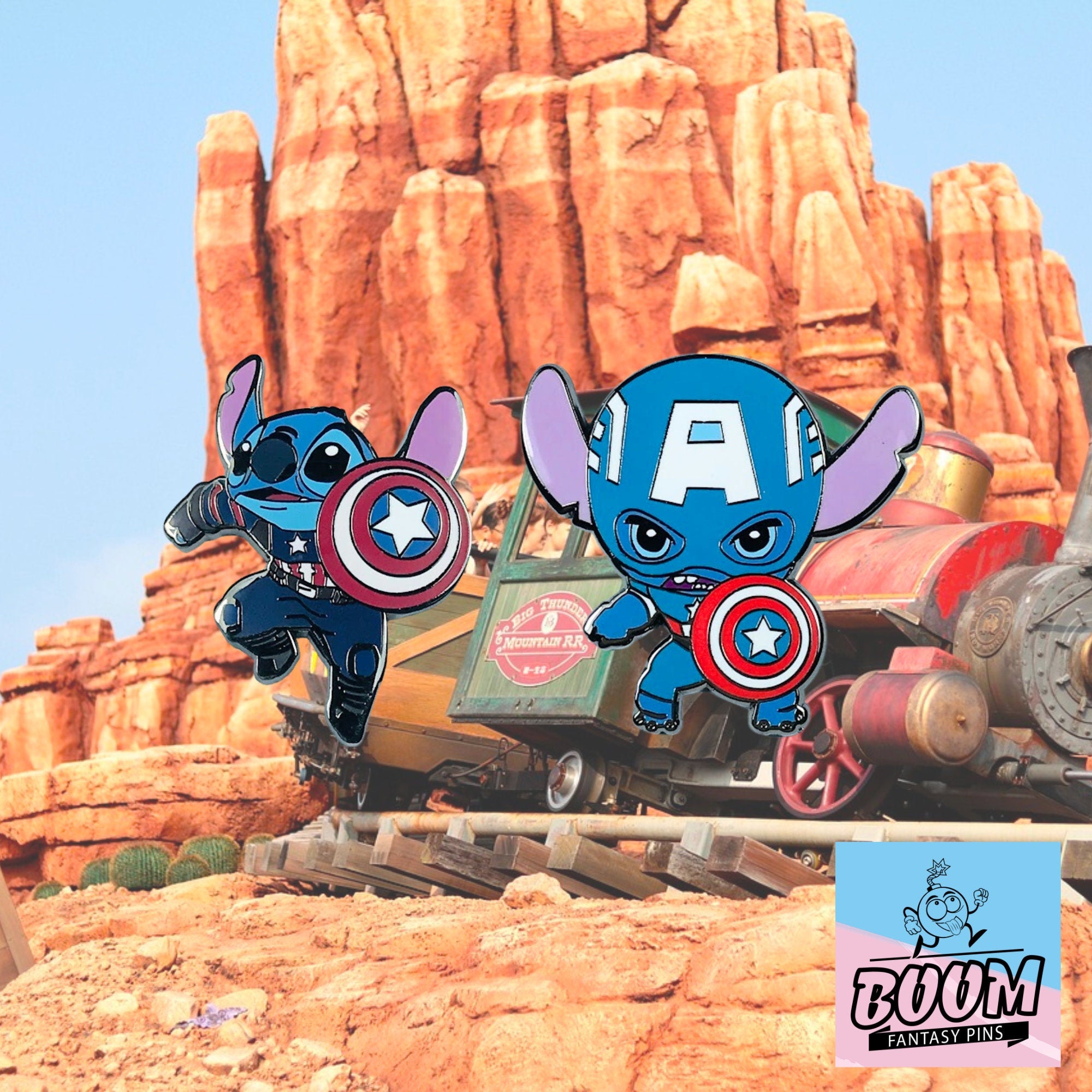 Pin – Stitch como el Capitán América de Lilo &amp; Stitch – Disney Fantasy