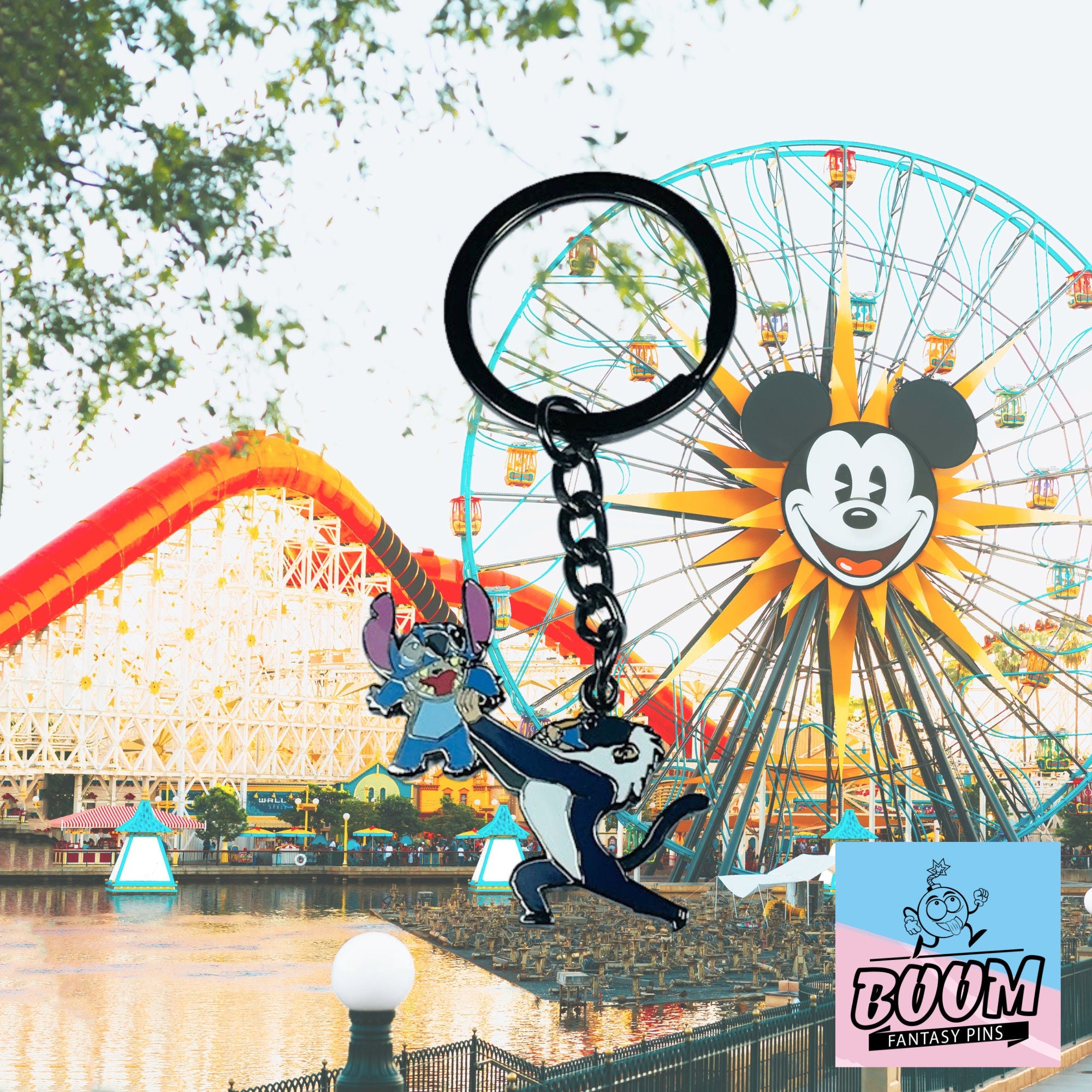 Llavero – Stitch con Rafiki de Lilo &amp; Stitch – Disney Fantasy