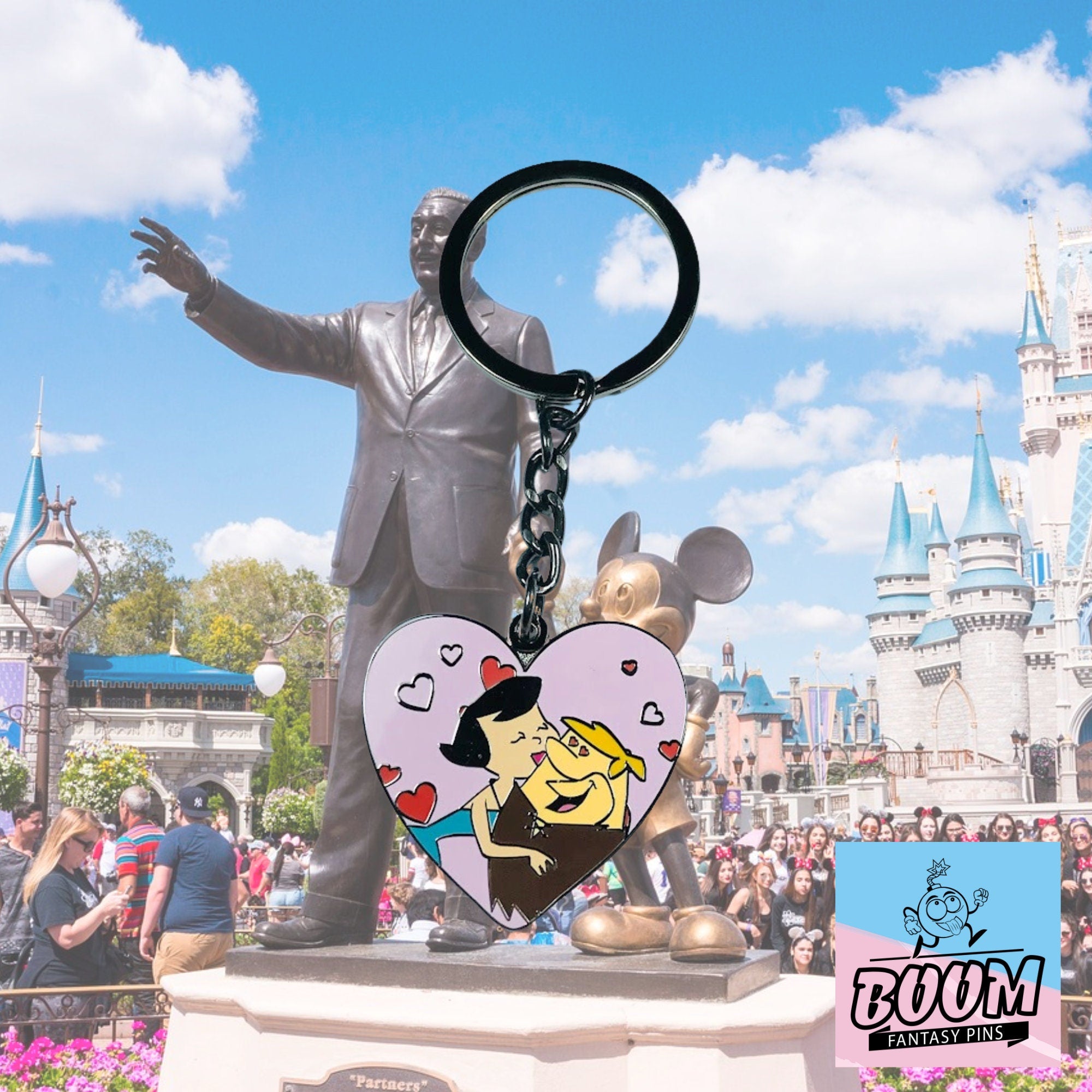 Porte-clés – Pablo et Betty des Pierrafeu – Disney Fantasy