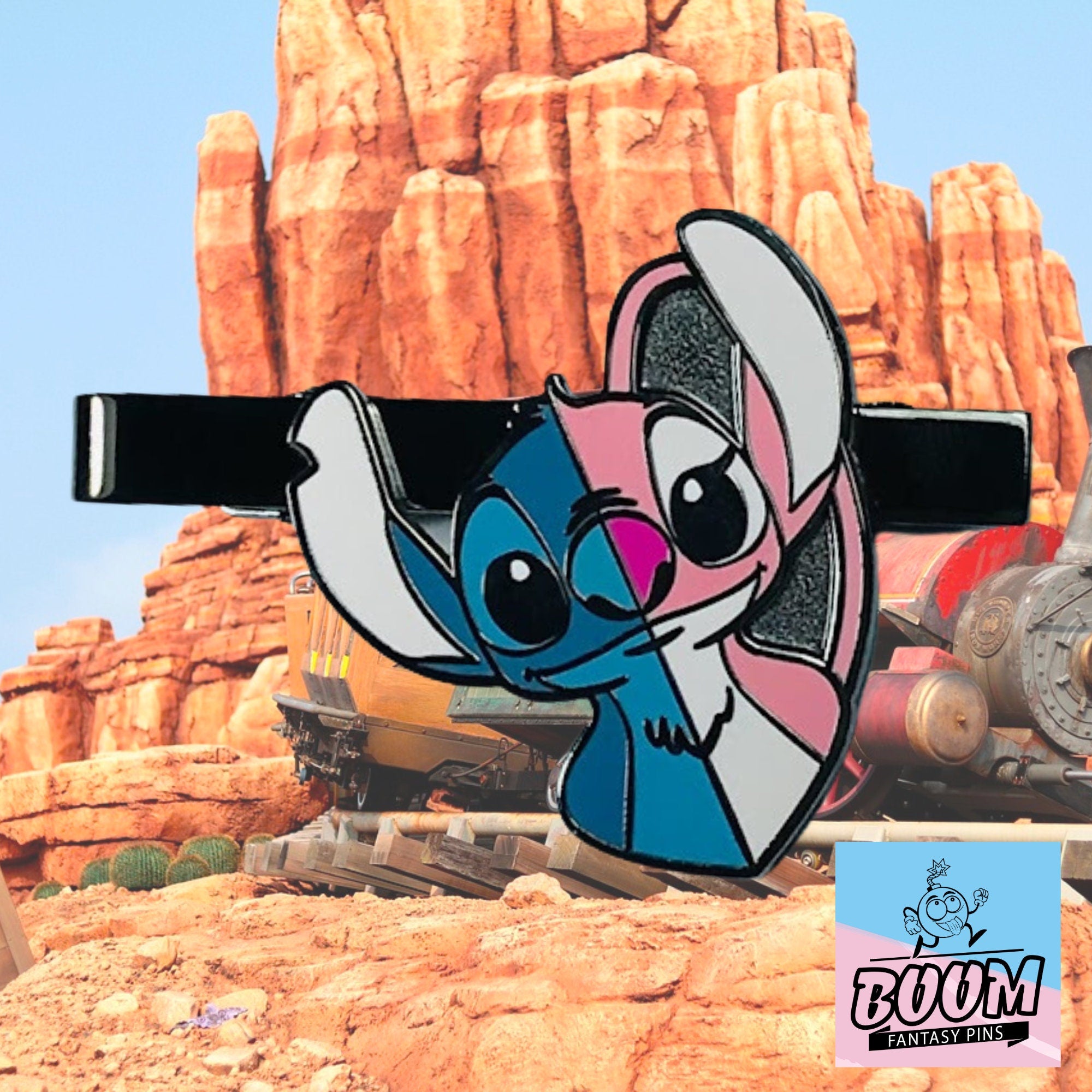Tie Clip – Stitch and Angel from Lilo & Stitch – Disney Fantasy