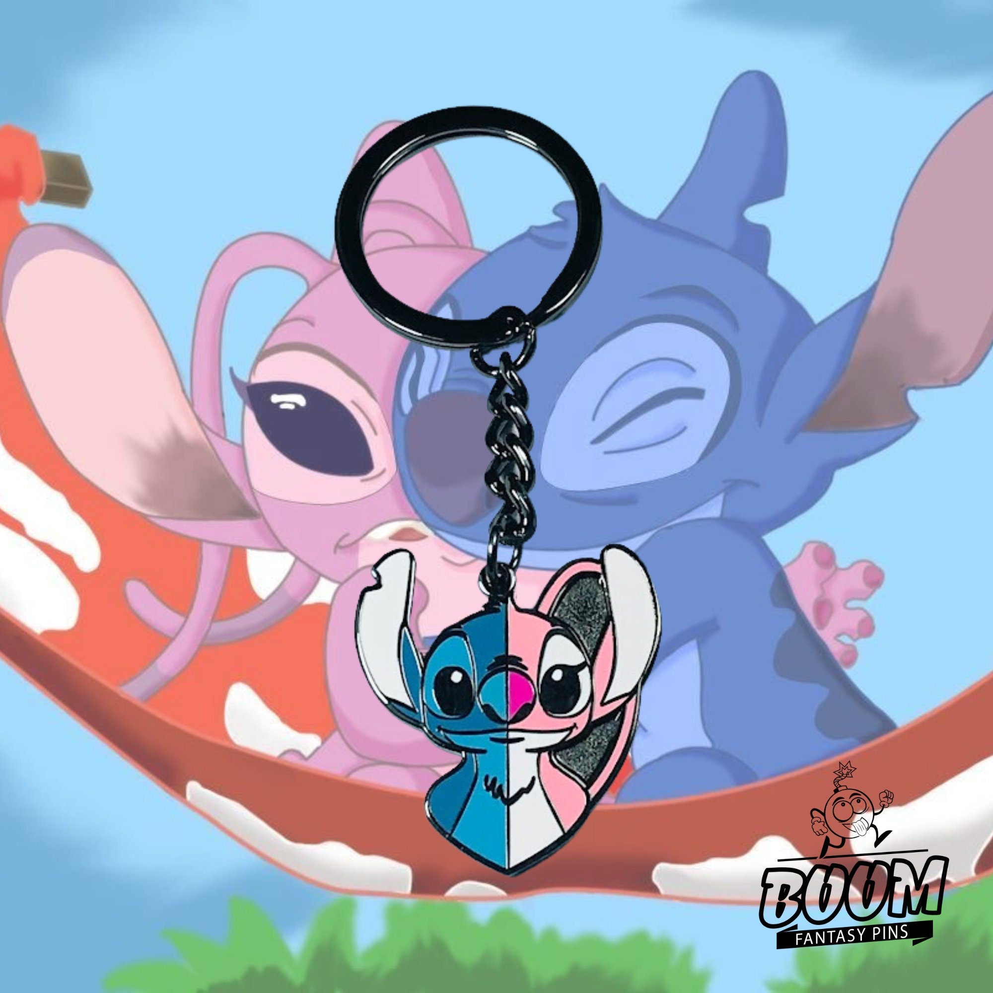 Llavero – Stitch y Ángel de Lilo &amp; Stitch – Disney Fantasy