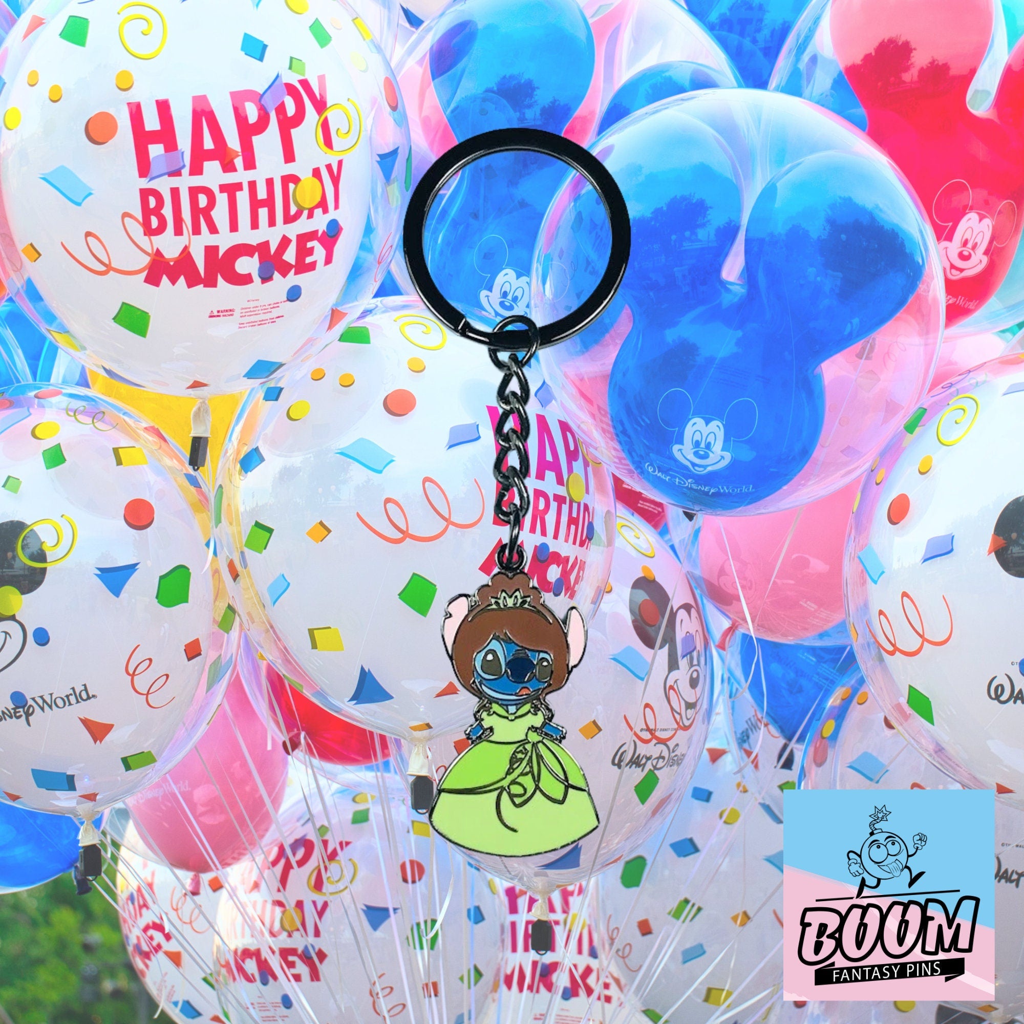 Keychain – Experiment 626 Stitch as Tiana from Lilo & Stitch – Disney Fantasy