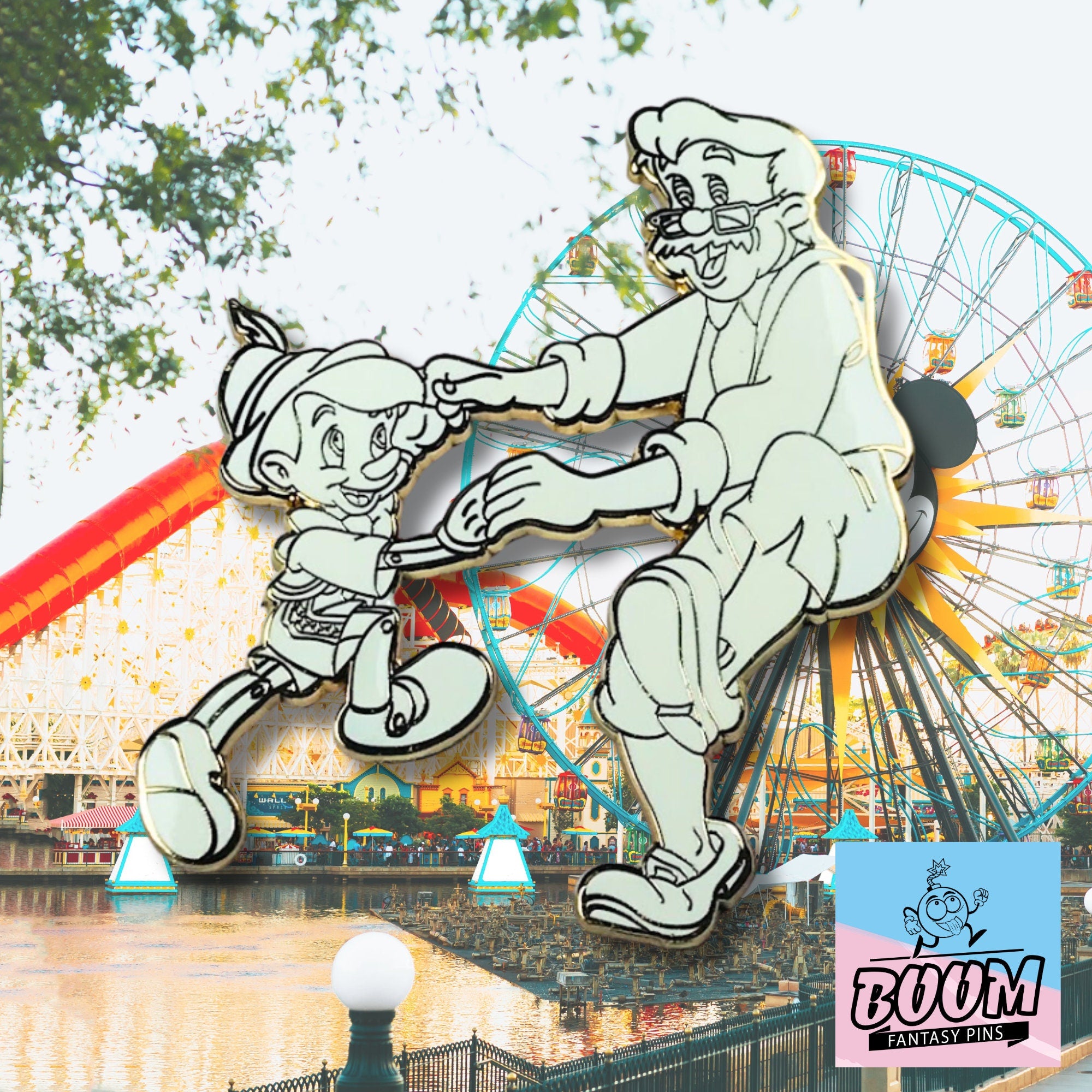 Ensemble de broches – Pinocchio et Geppetto de Pinocchio – Disney Fantasy