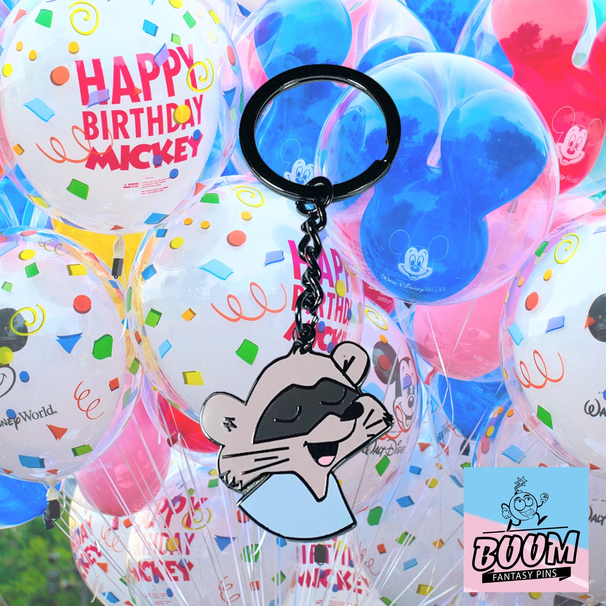 Porte-clés – Raton laveur bleu de Robin des Bois – Disney Fantasy