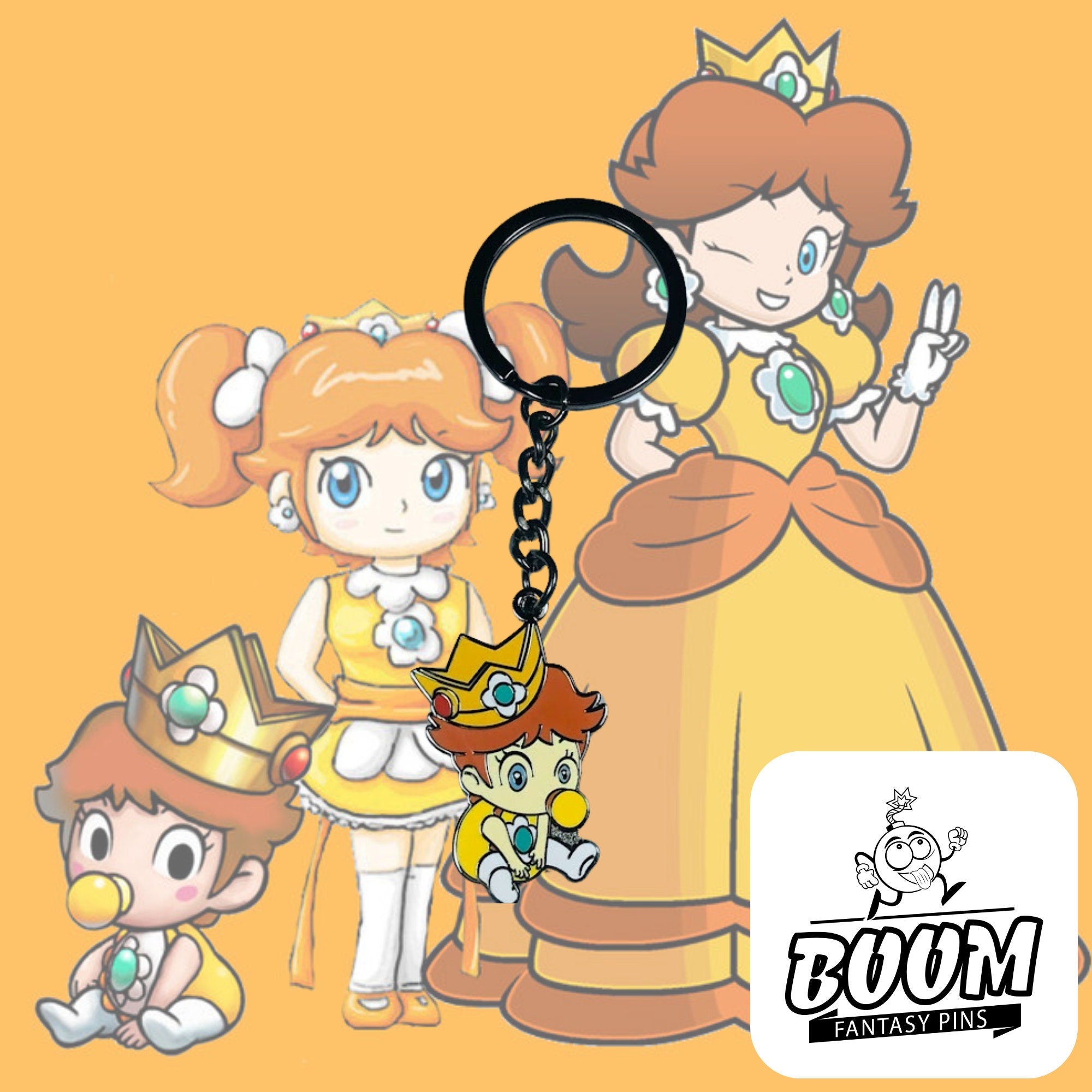 Keychain – Princess Daisy from Super Mario Bros – Disney Fantasy