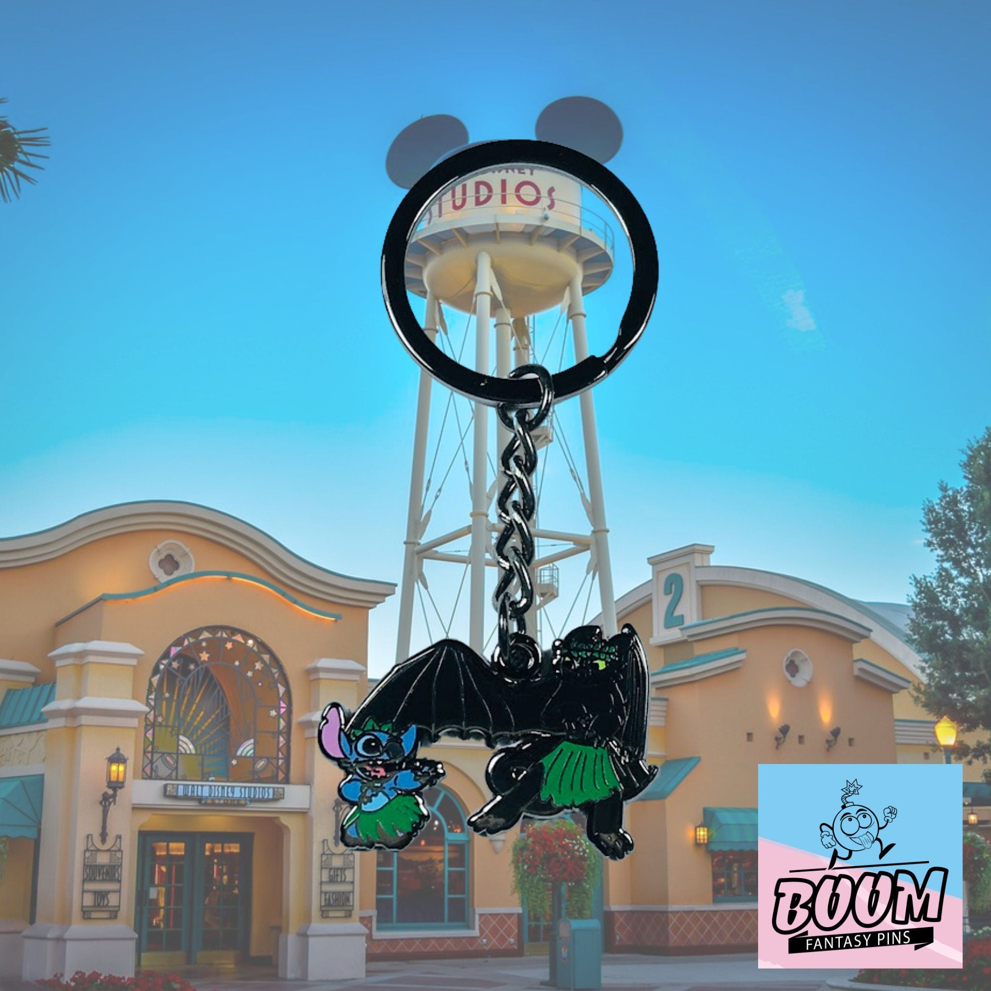 Llavero – Experimento 626 Stitch de Lilo &amp; Stitch y Desdentao de Cómo entrenar a tu dragón – Disney Fantasy