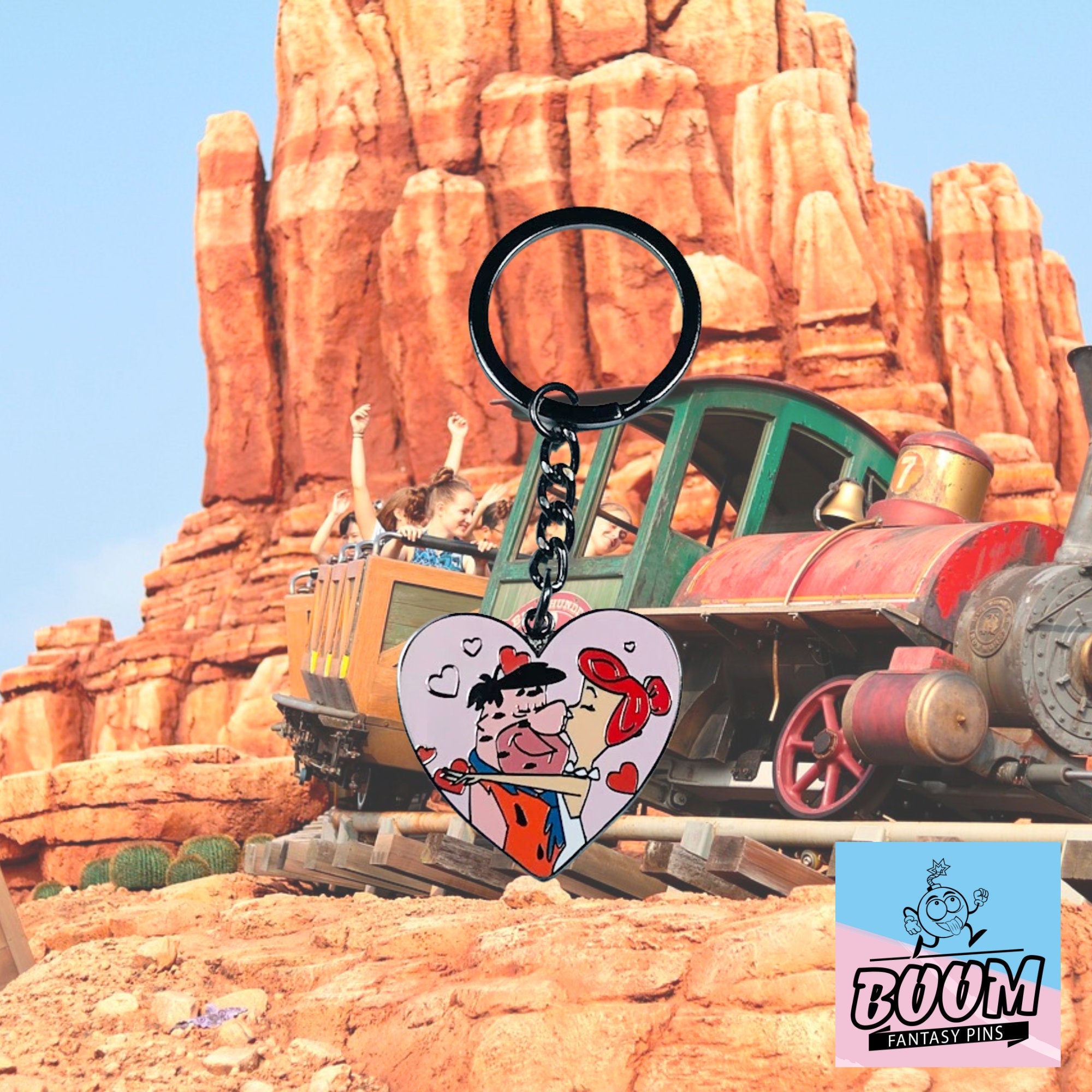 Llavero – Pedro Picapiedra y Vilma Picapiedra de Los Picapiedra – Disney Fantasy