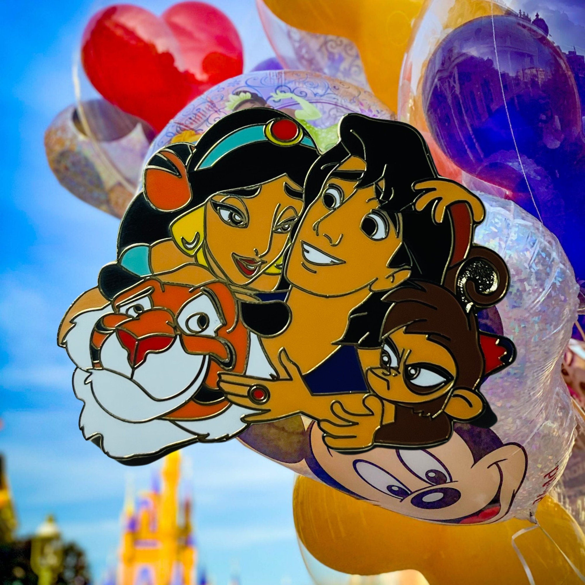 Pin's – Aladdin, Jasmine, Abu et Rajah du film Aladdin – Disney Fantasy