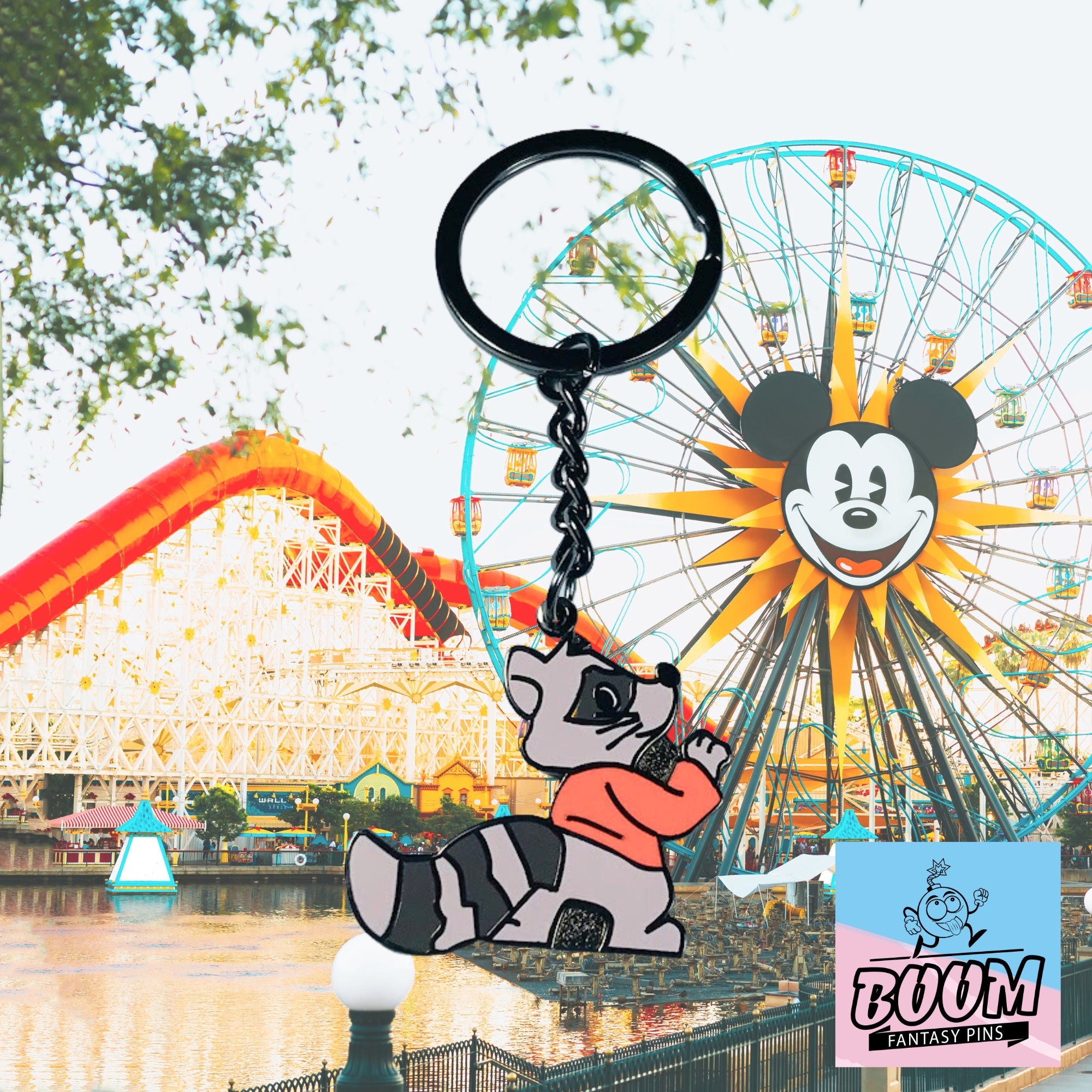 Llavero – Mapache de espalda de Robin Hood – Disney Fantasy