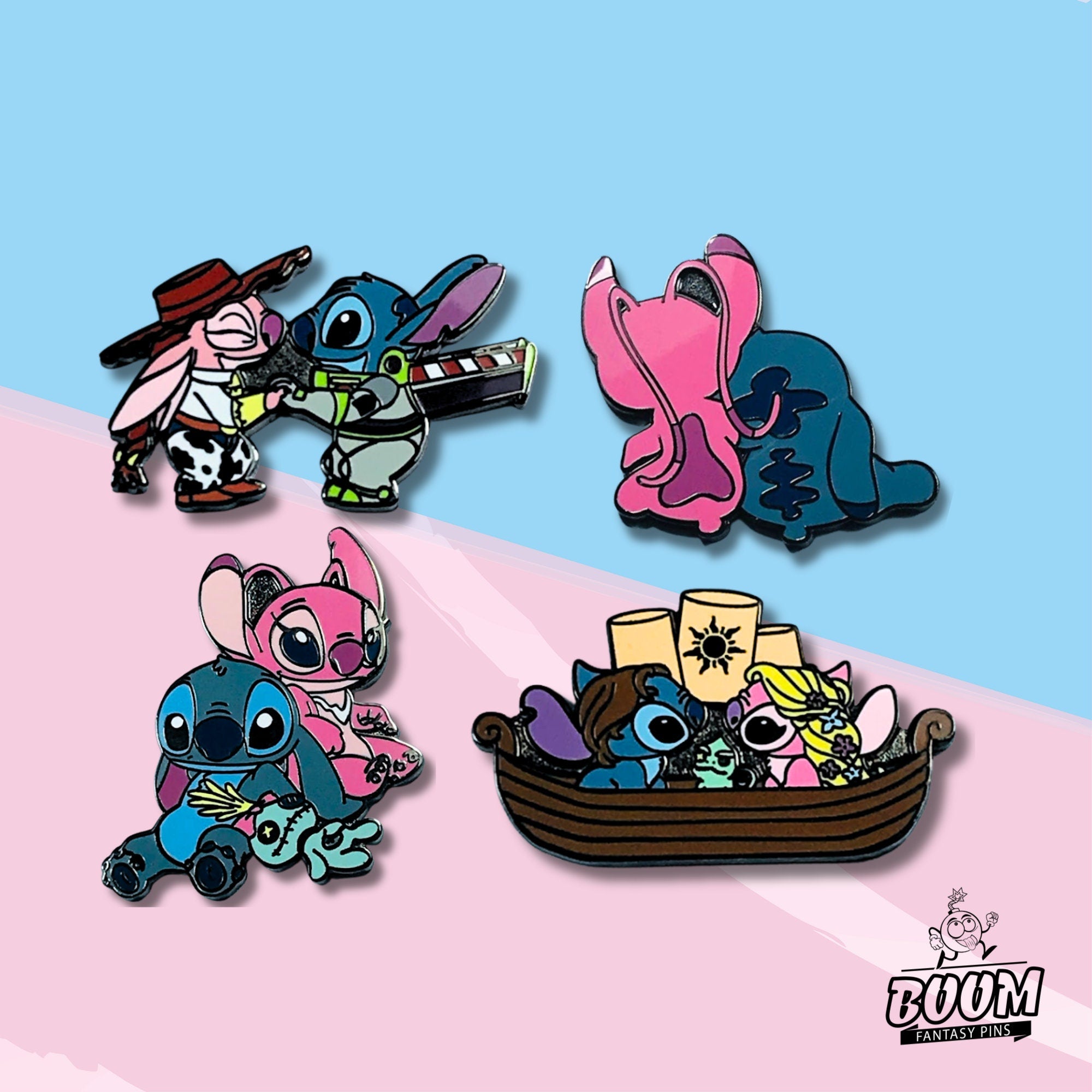 Pin – Stitch y Ángel de Lilo &amp; Stitch – Disney Fantasy